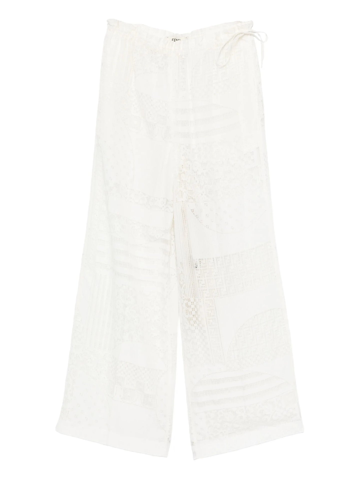 lace-panel trousers