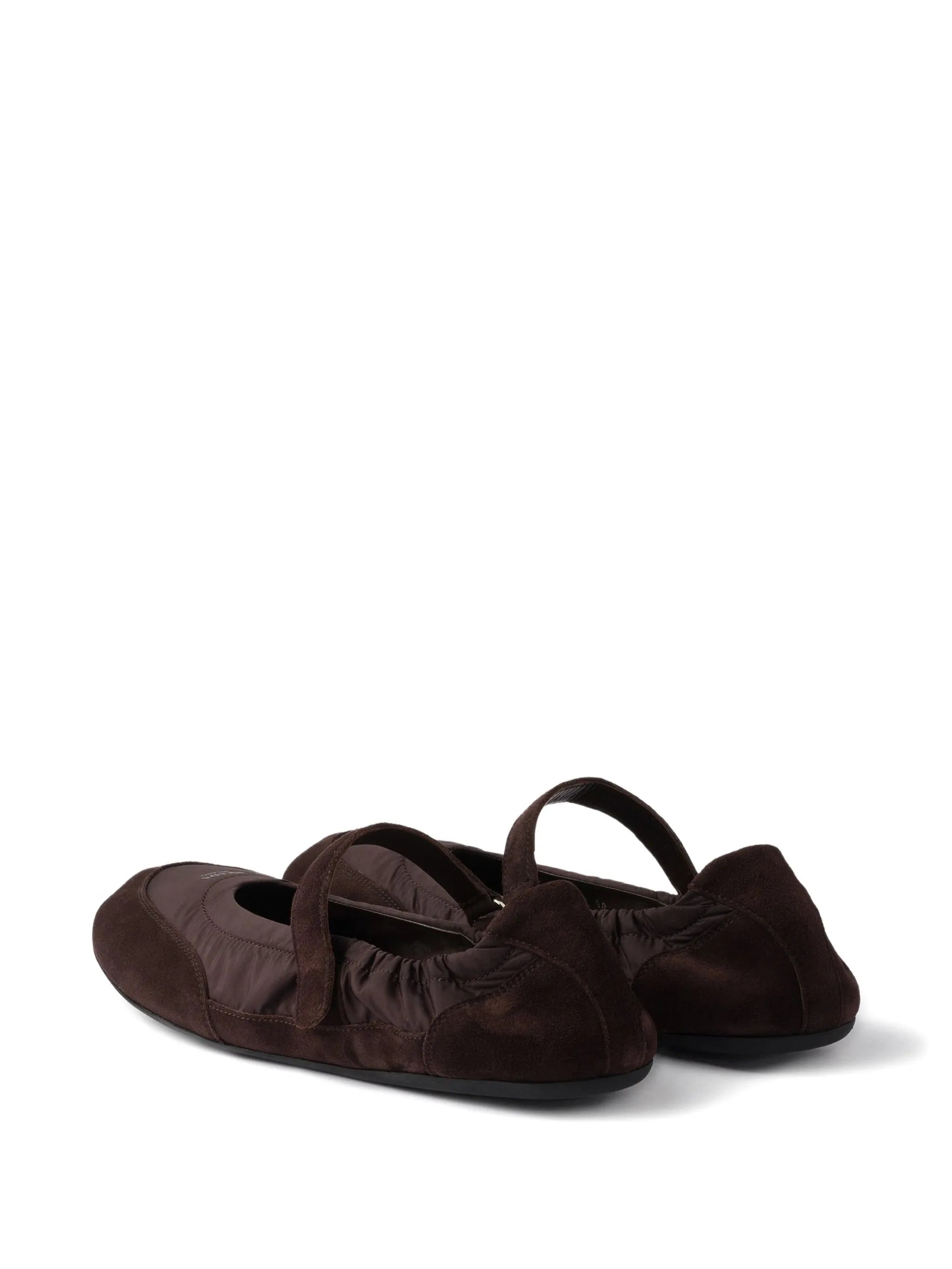 Collapse panelled ballet flats