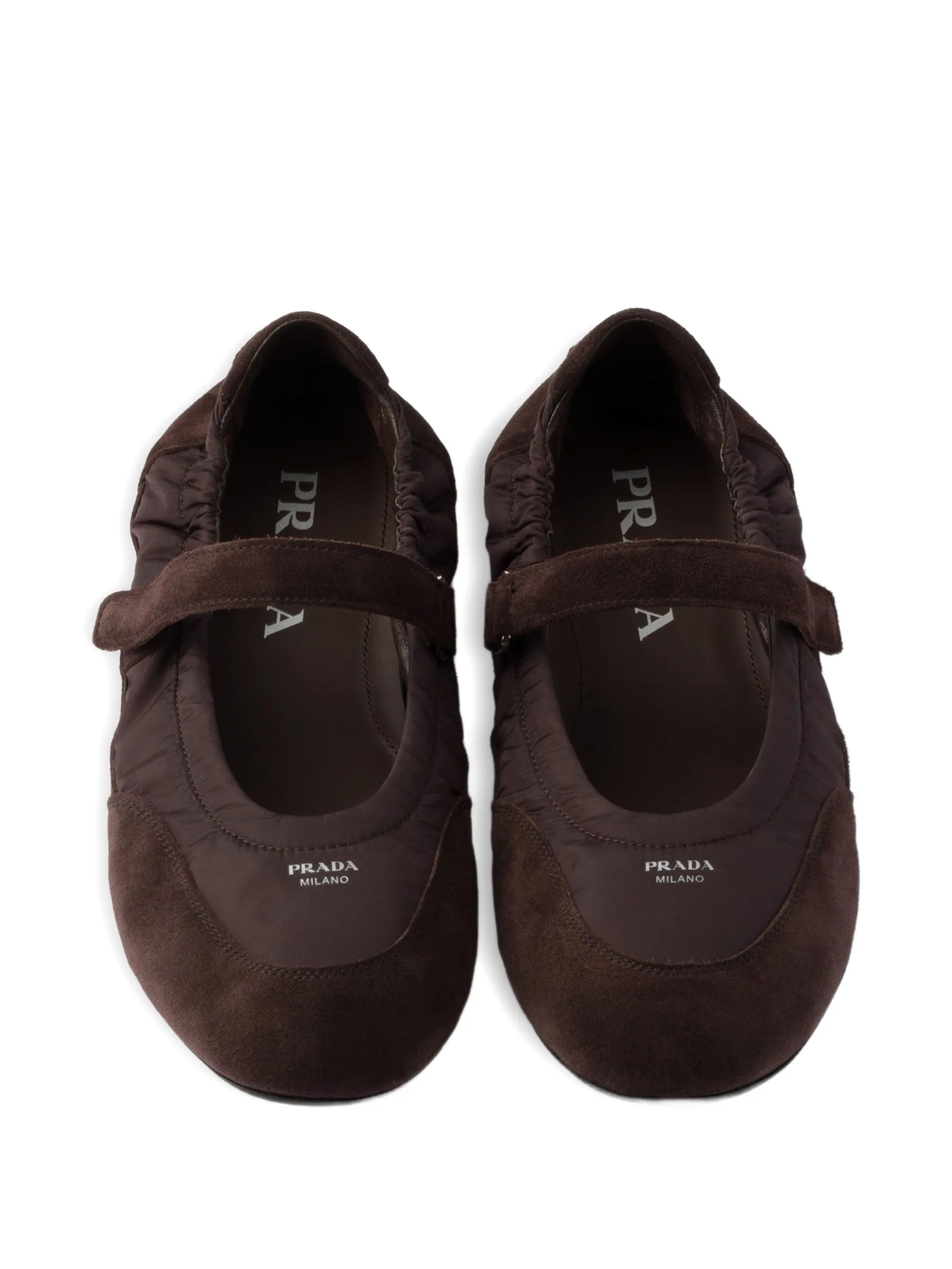 Collapse suede ballet flats