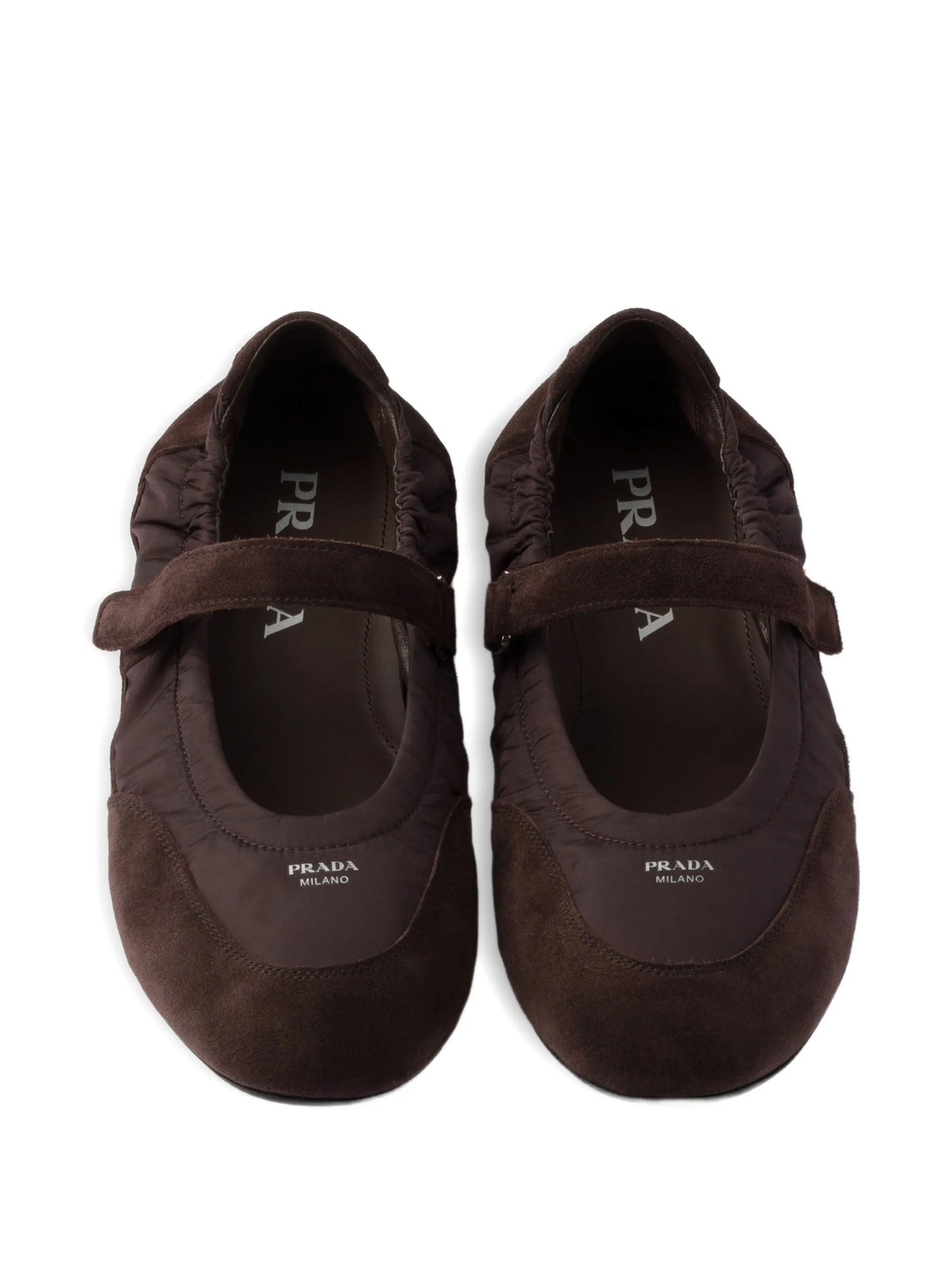 Collapse panelled ballet flats