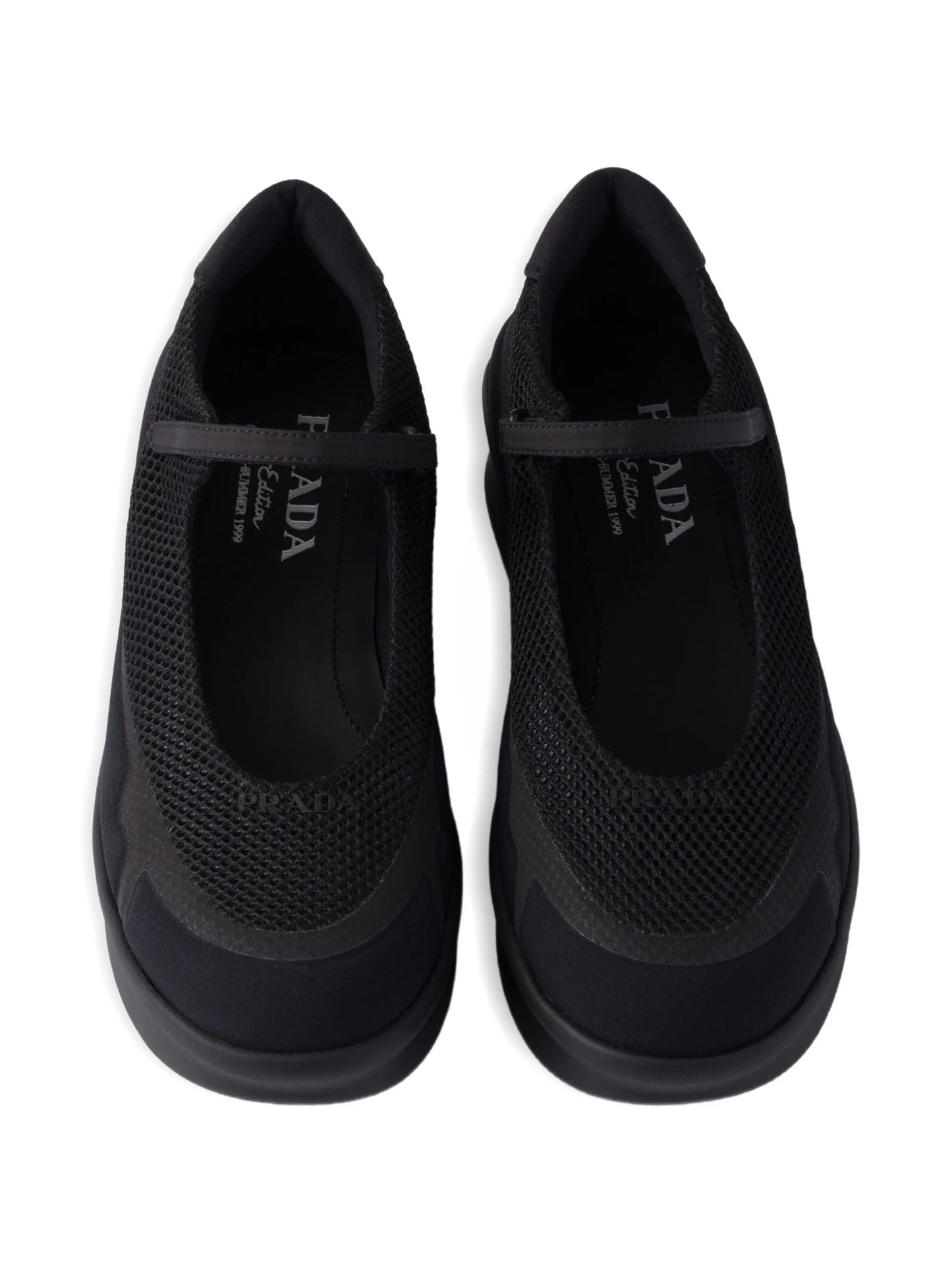 mesh-panels ballerina flats