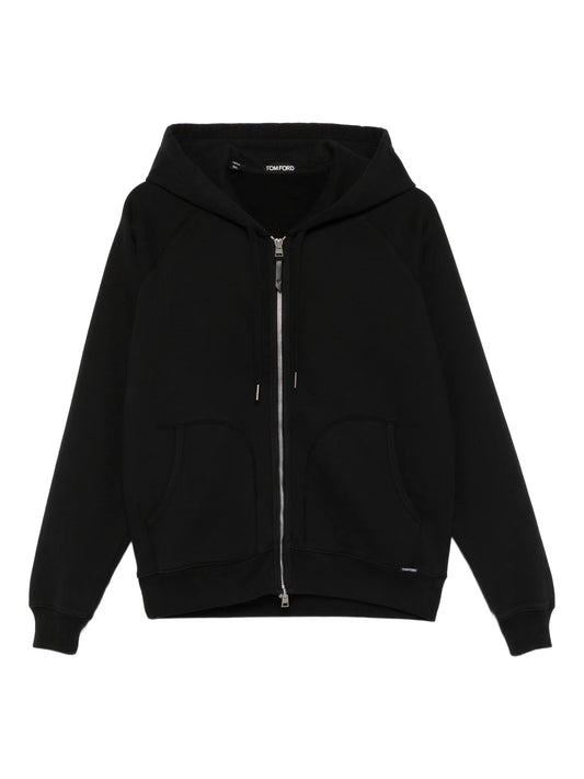 hooded zip-up sweatshirt