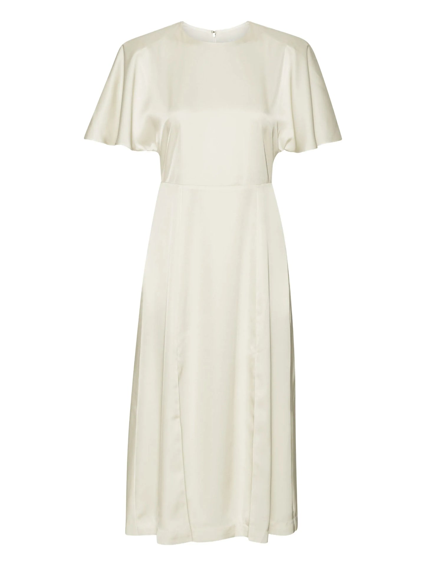 satin slit midi dress