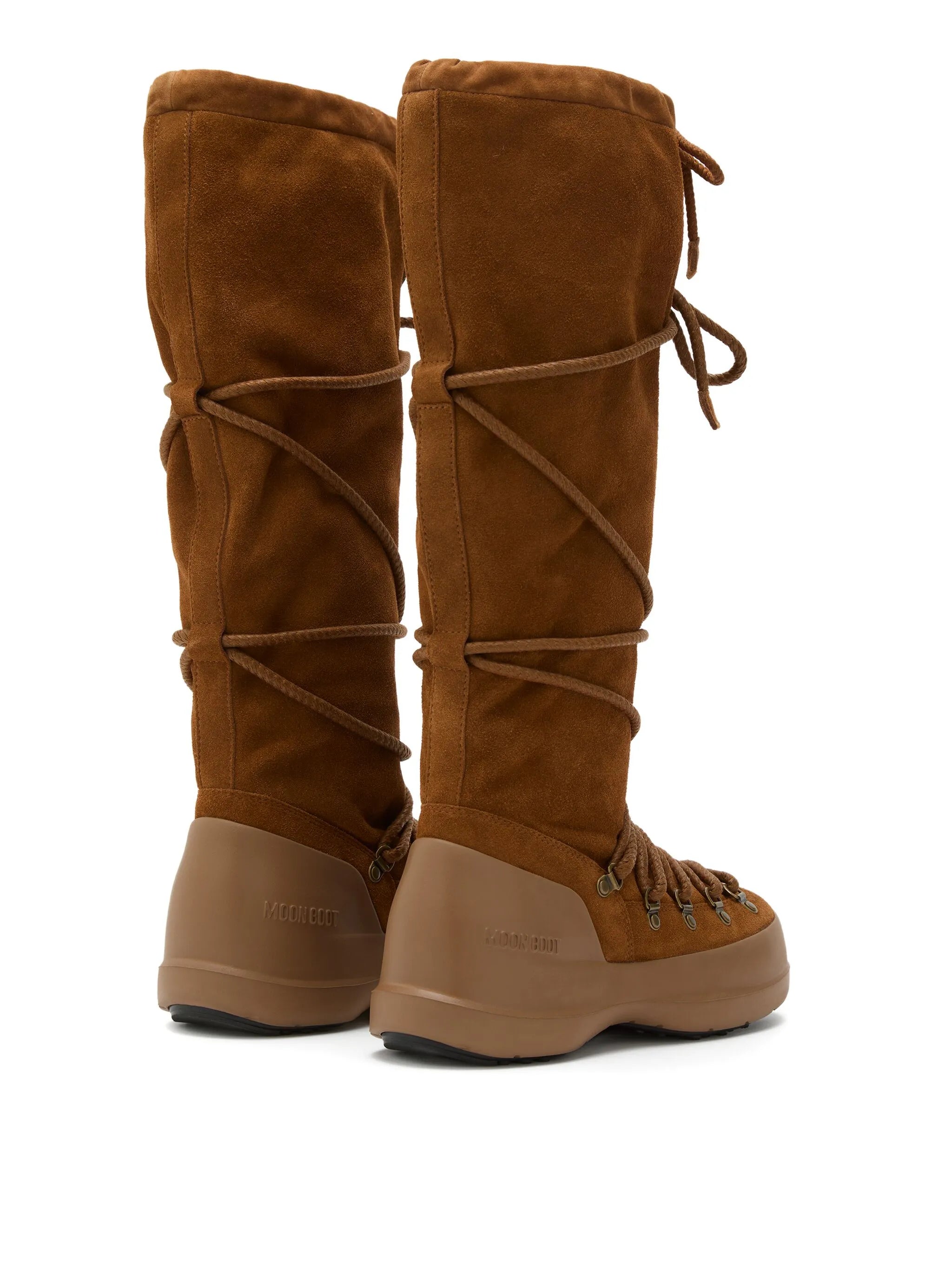 Luna lace-up suede boots