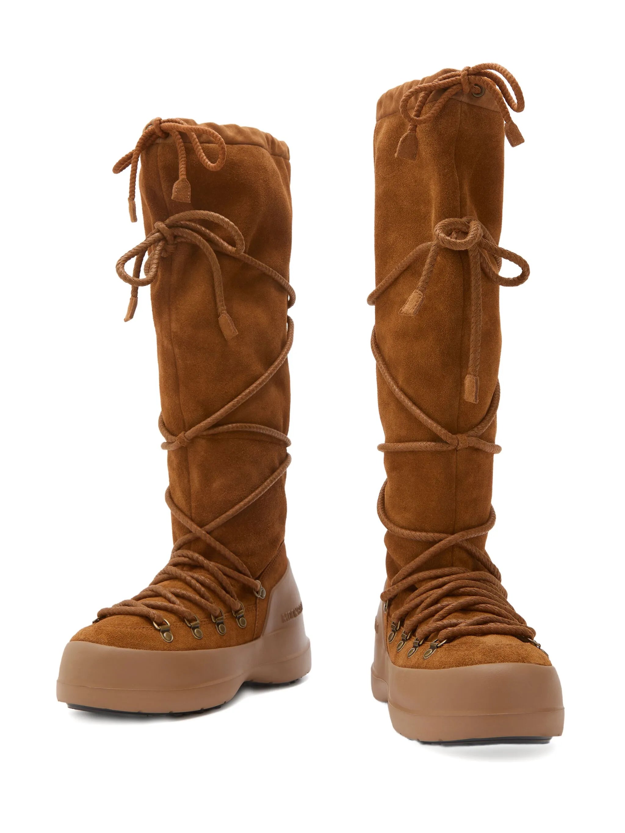 Luna lace-up suede boots