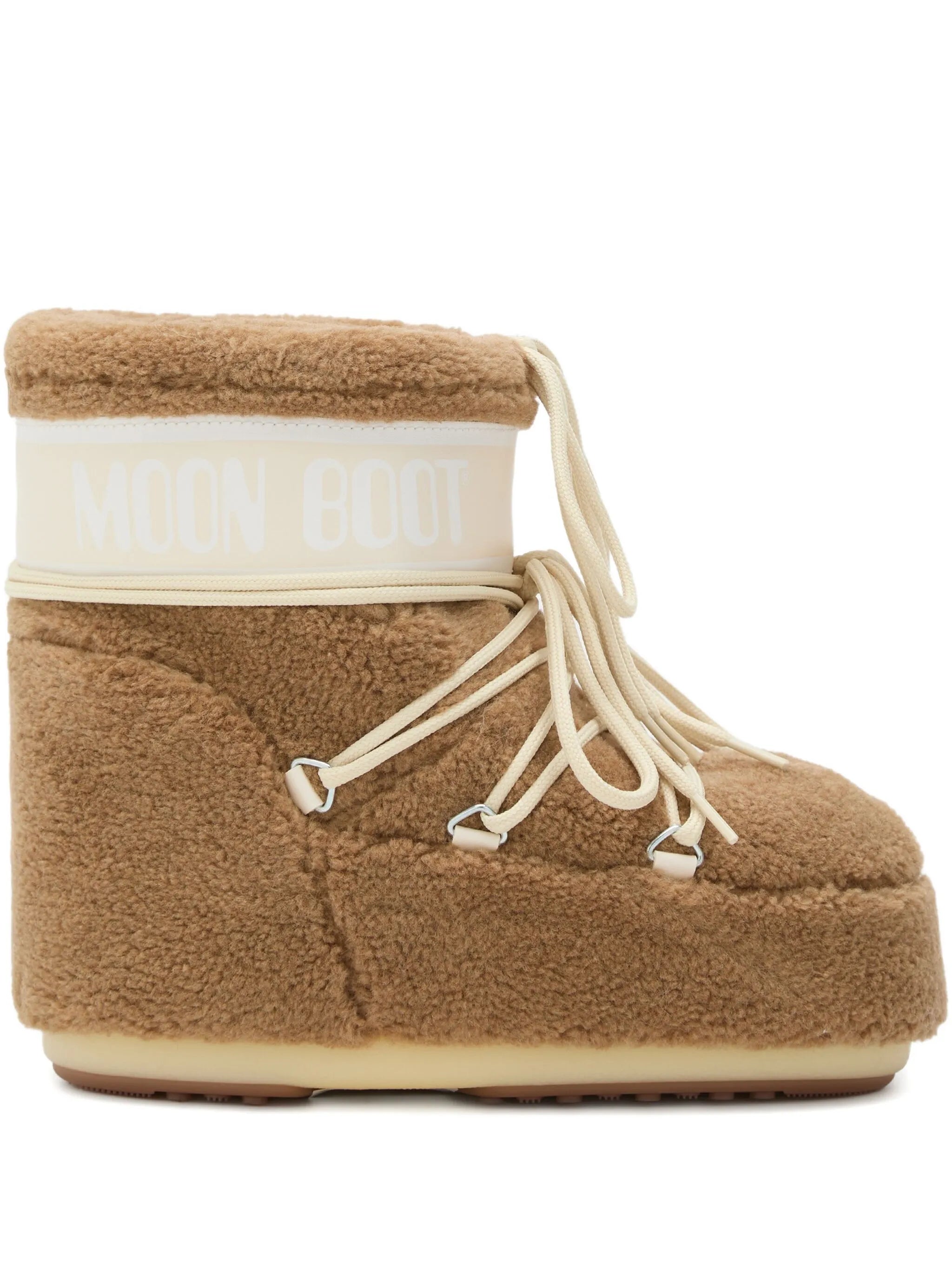 icon low camel fleece boots