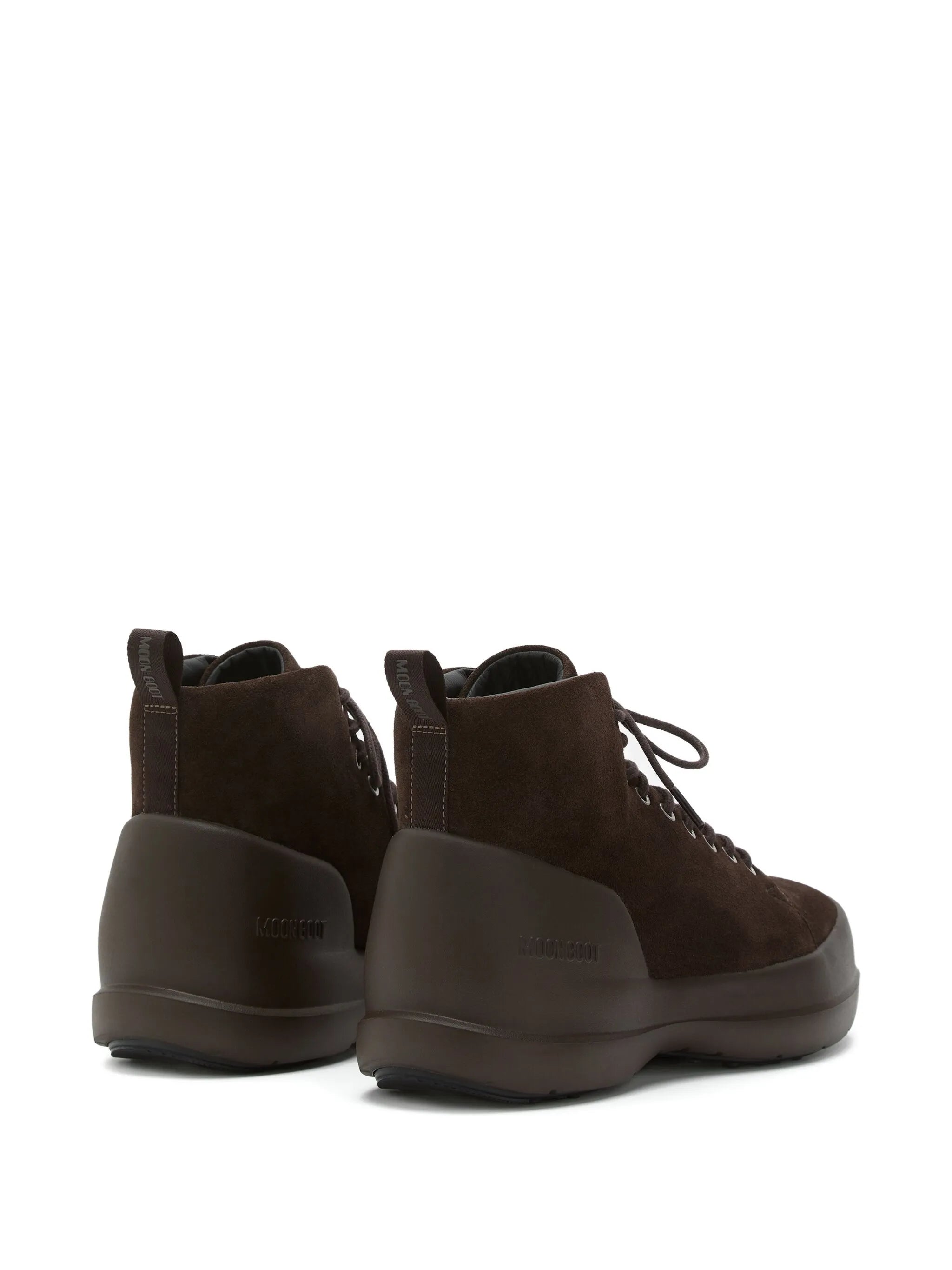 Mezzaluna dark brown suede lace up mid boots