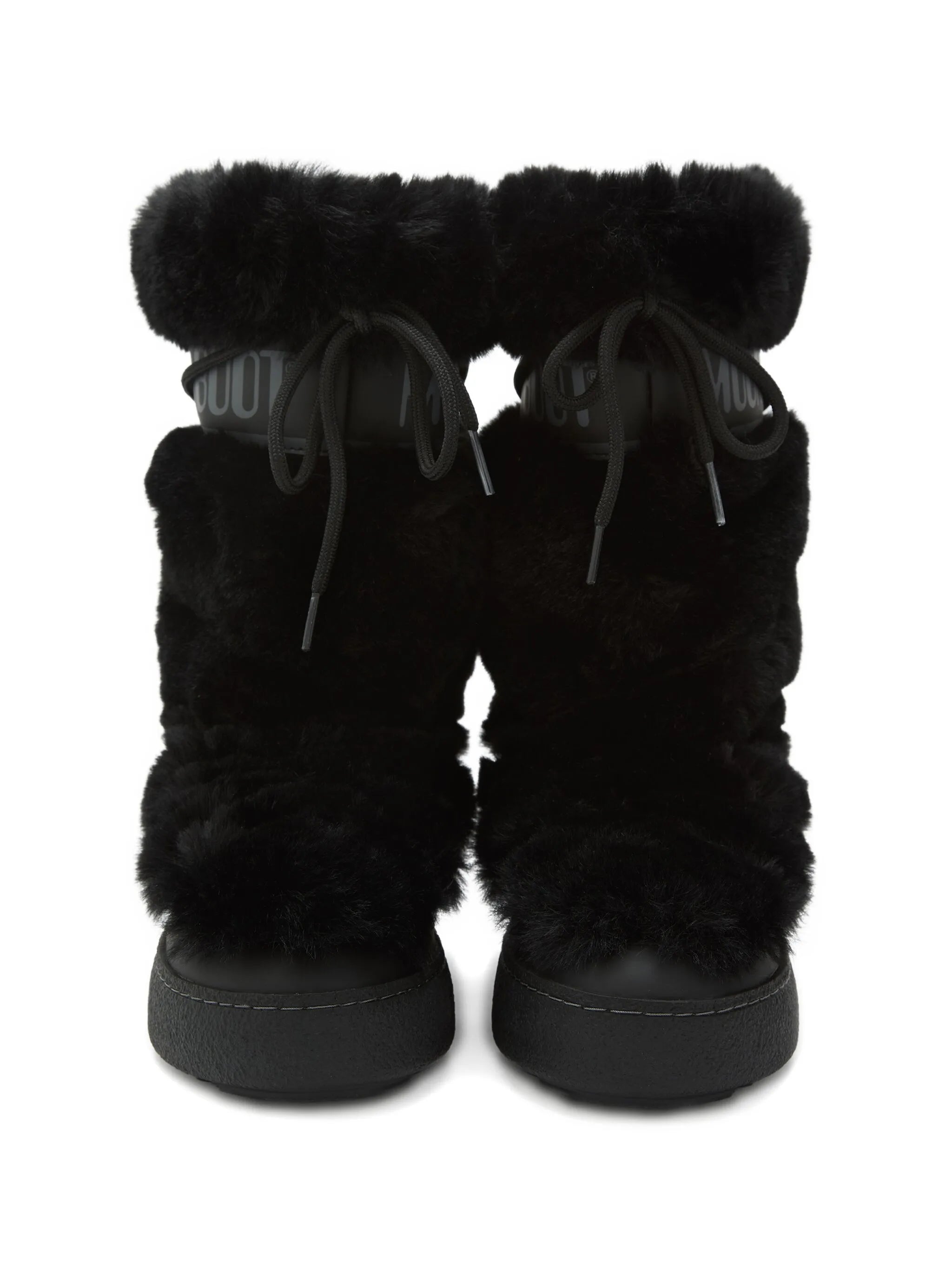Ltrack faux-fur boots