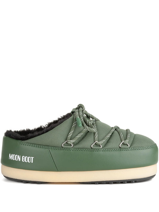 EVX padded lace-up mule boots