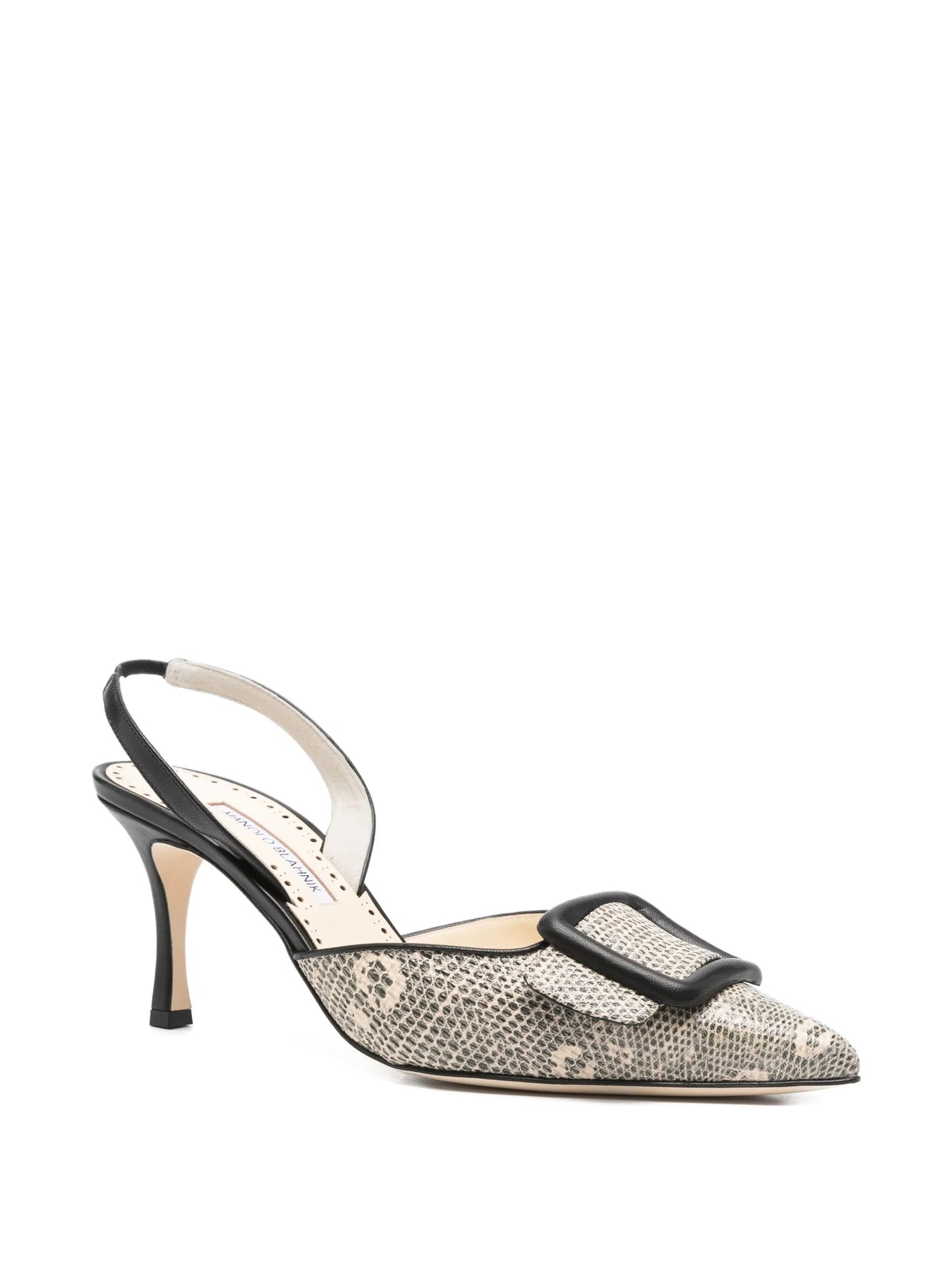 Mayslibi buckle-detail slingback pumps