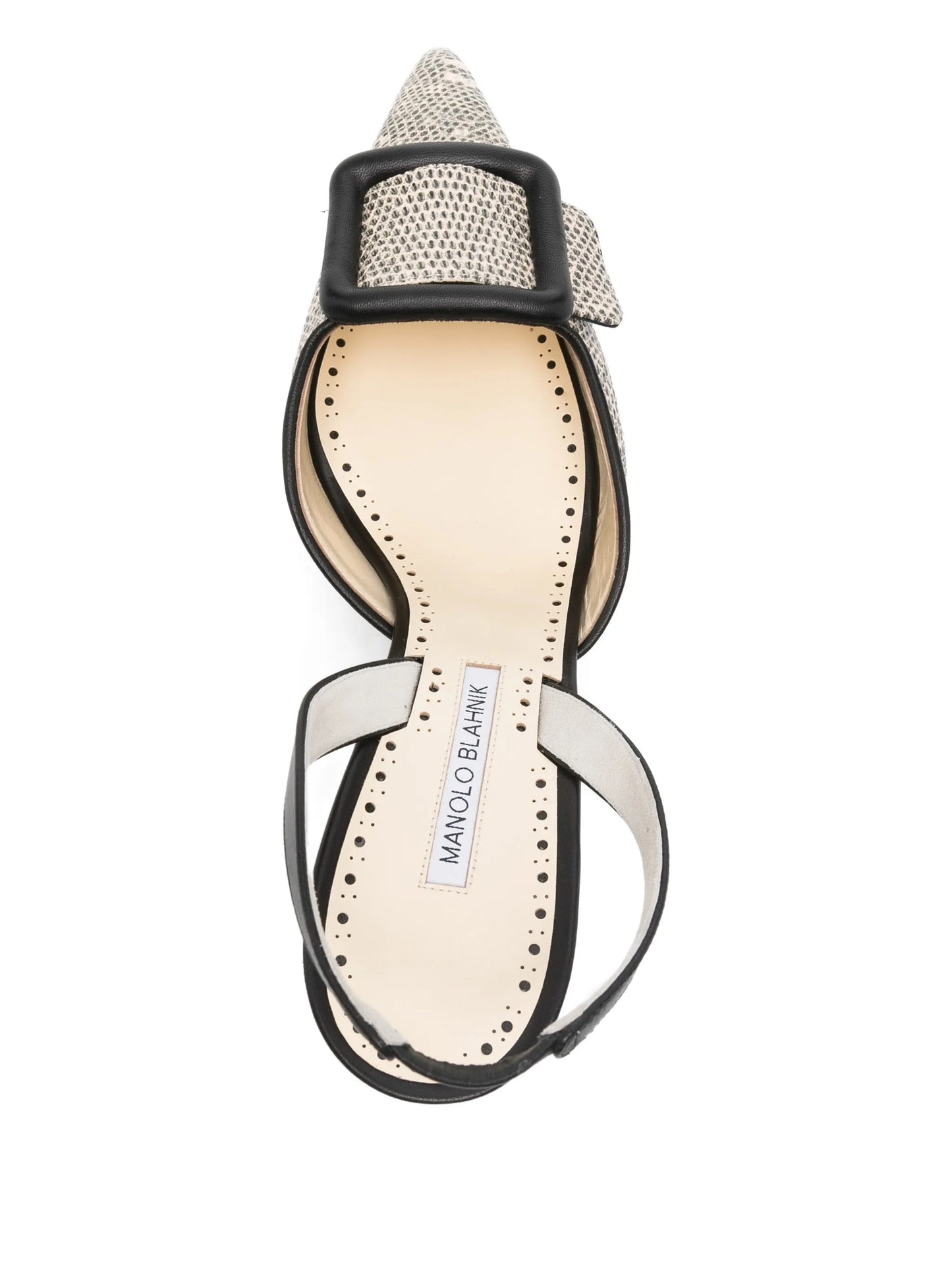 Mayslibi buckle-detail slingback pumps