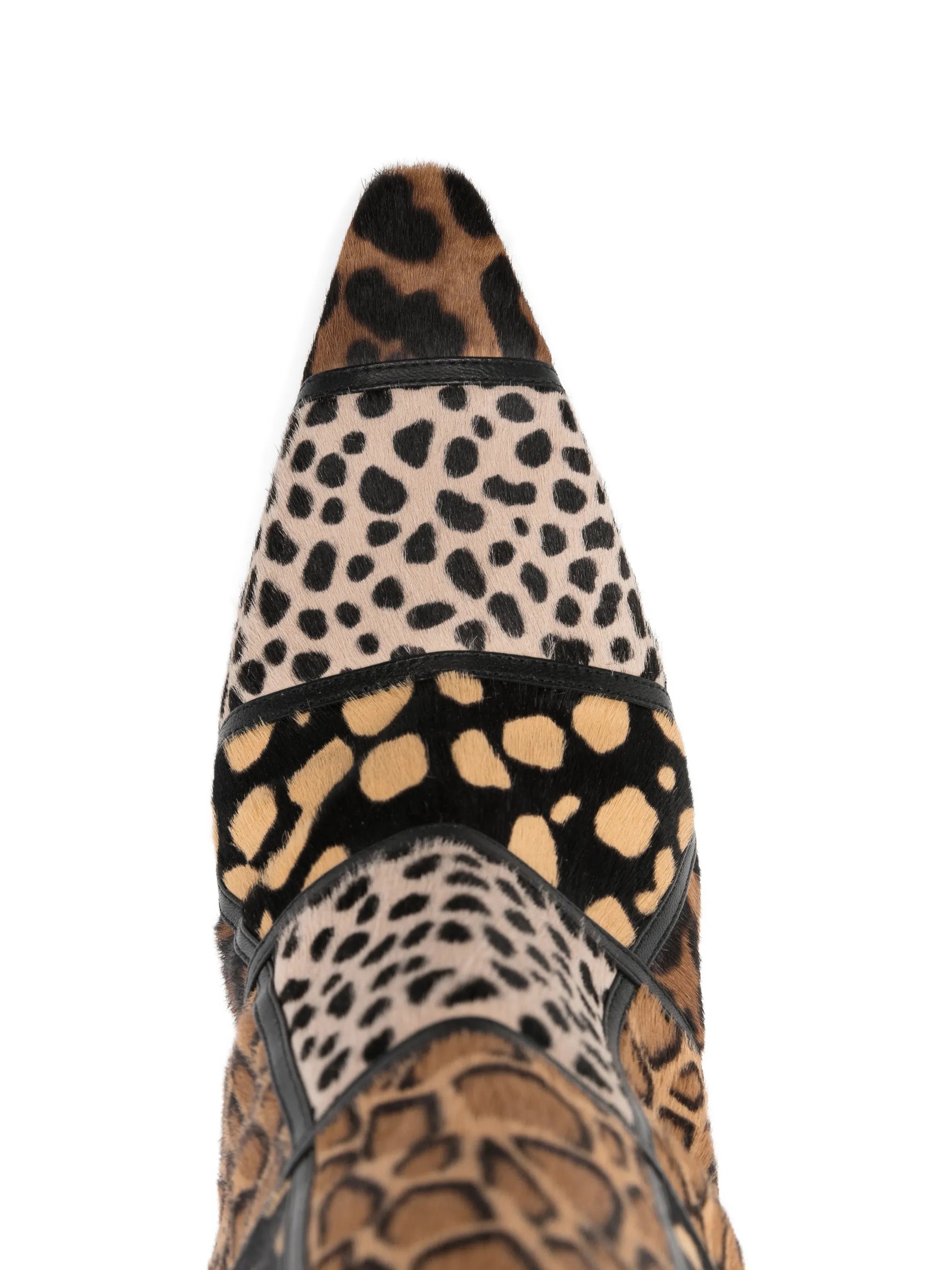 Trulona patchwork stiletto ankle boots