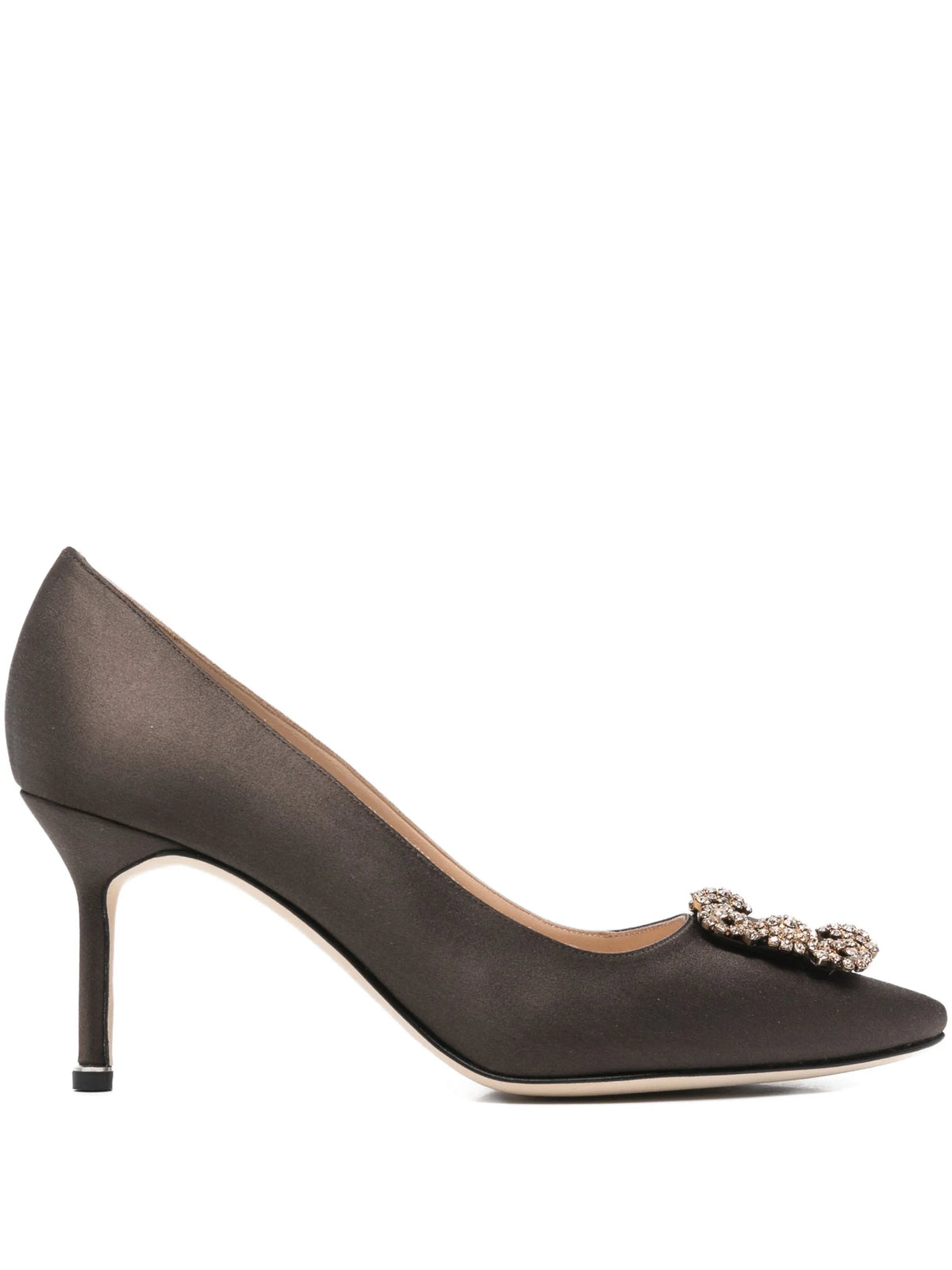 Hangisi 70 satin jewel buckle pumps