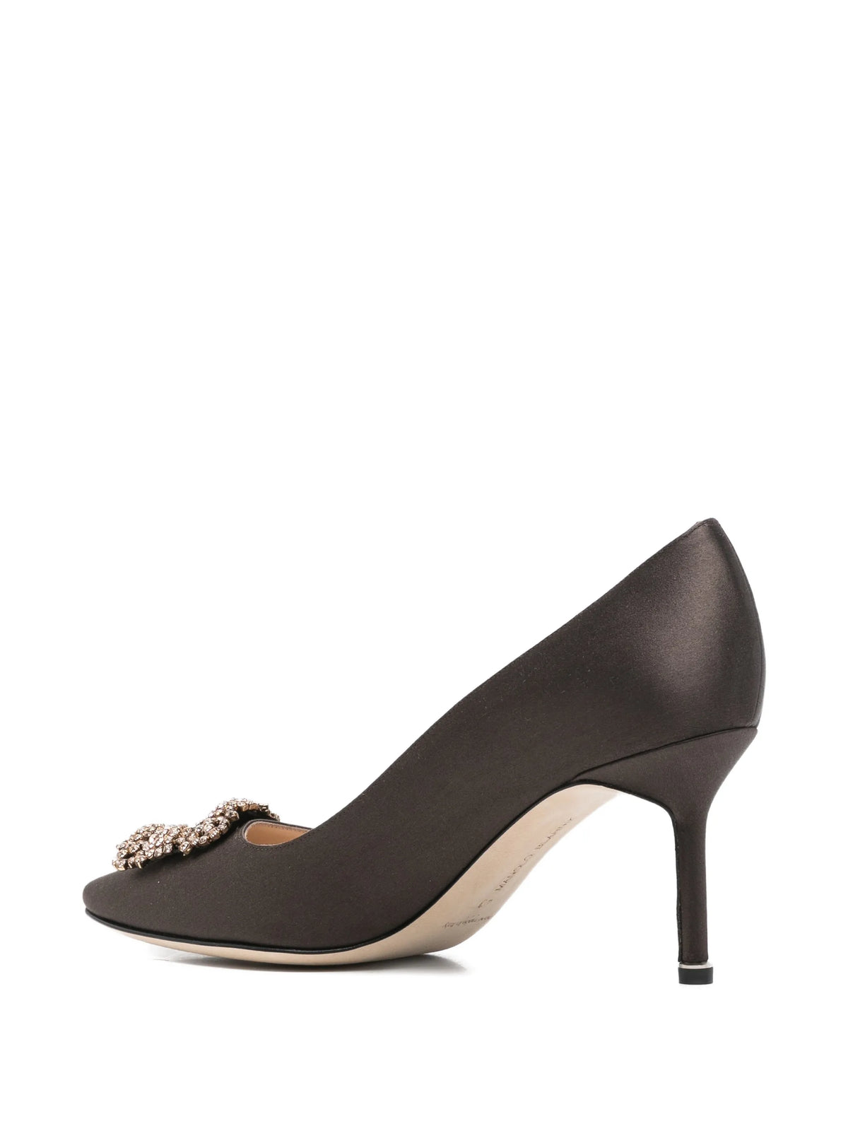 Hangisi 70 satin jewel buckle pumps