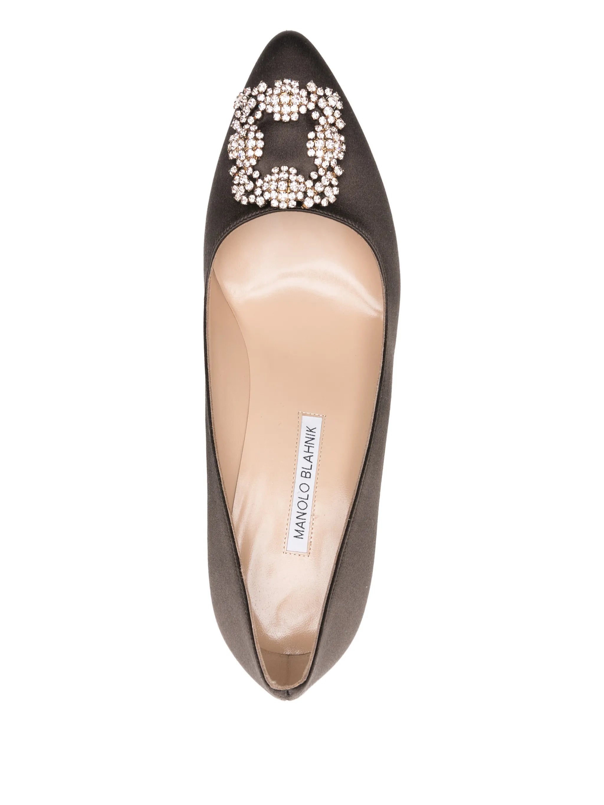 Hangisi 70 satin jewel buckle pumps