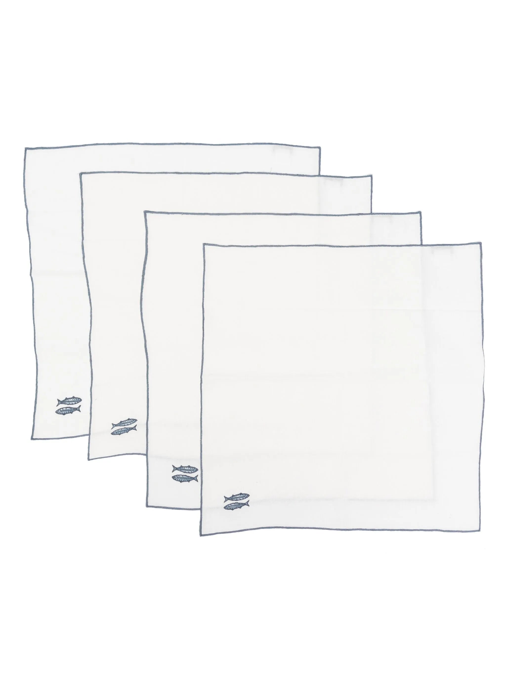 embroidered-fish napkins (set of four) (45cm x 45cm)
