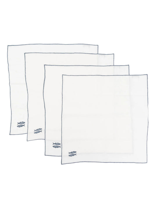 embroidered-fish napkins (set of four) (45cm x 45cm)