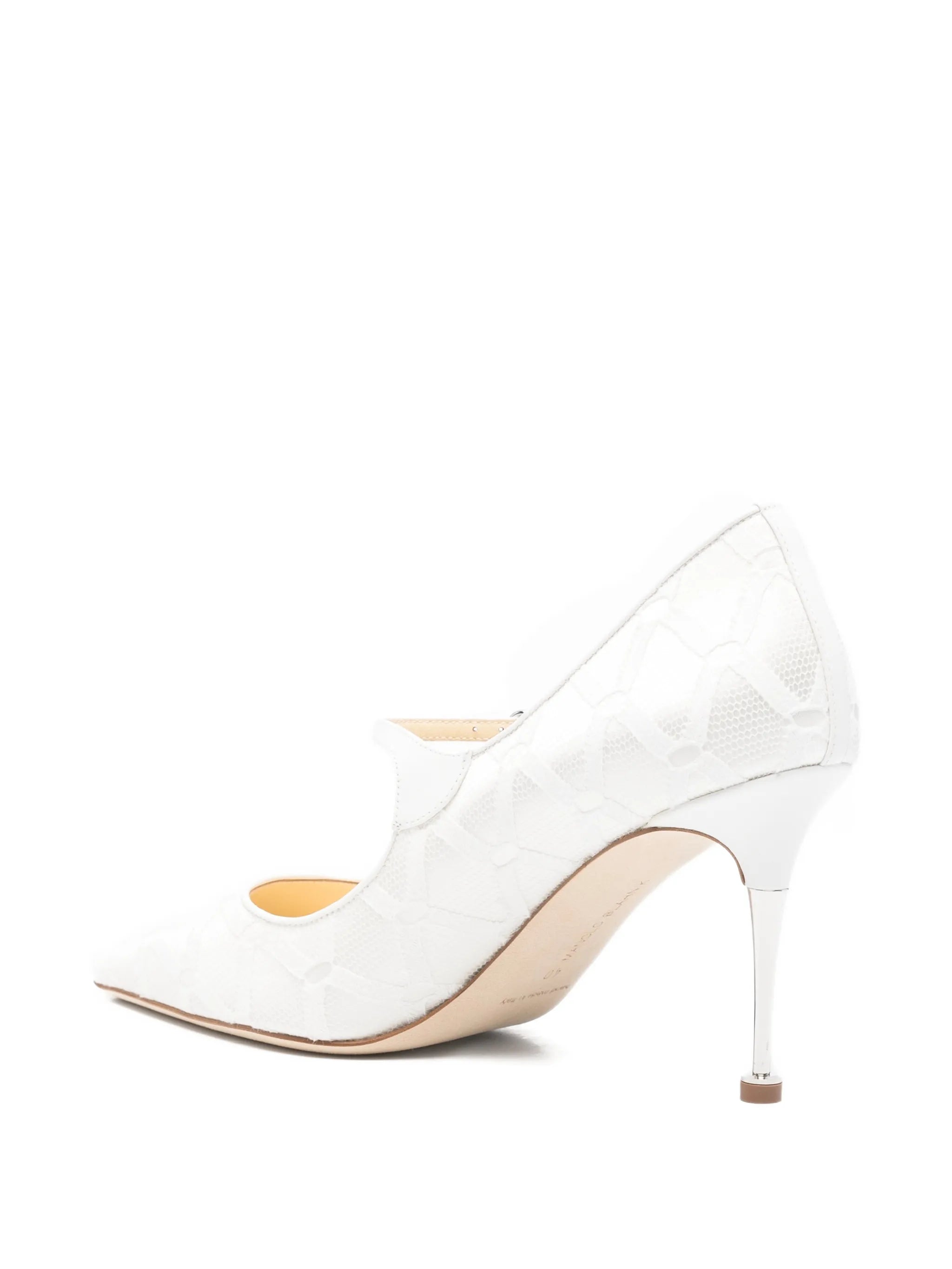 Aleka geometric-pattern strap pumps