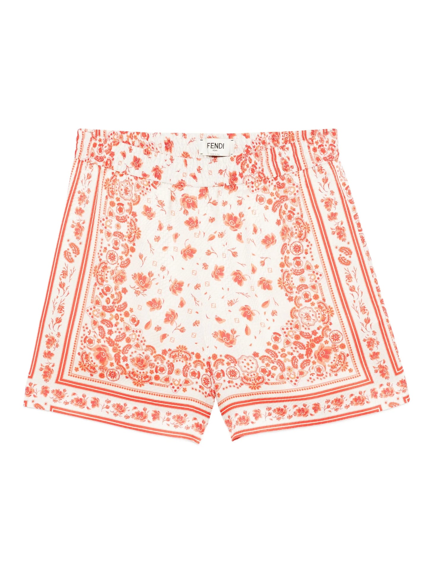 floral-print elasticated-waist shorts
