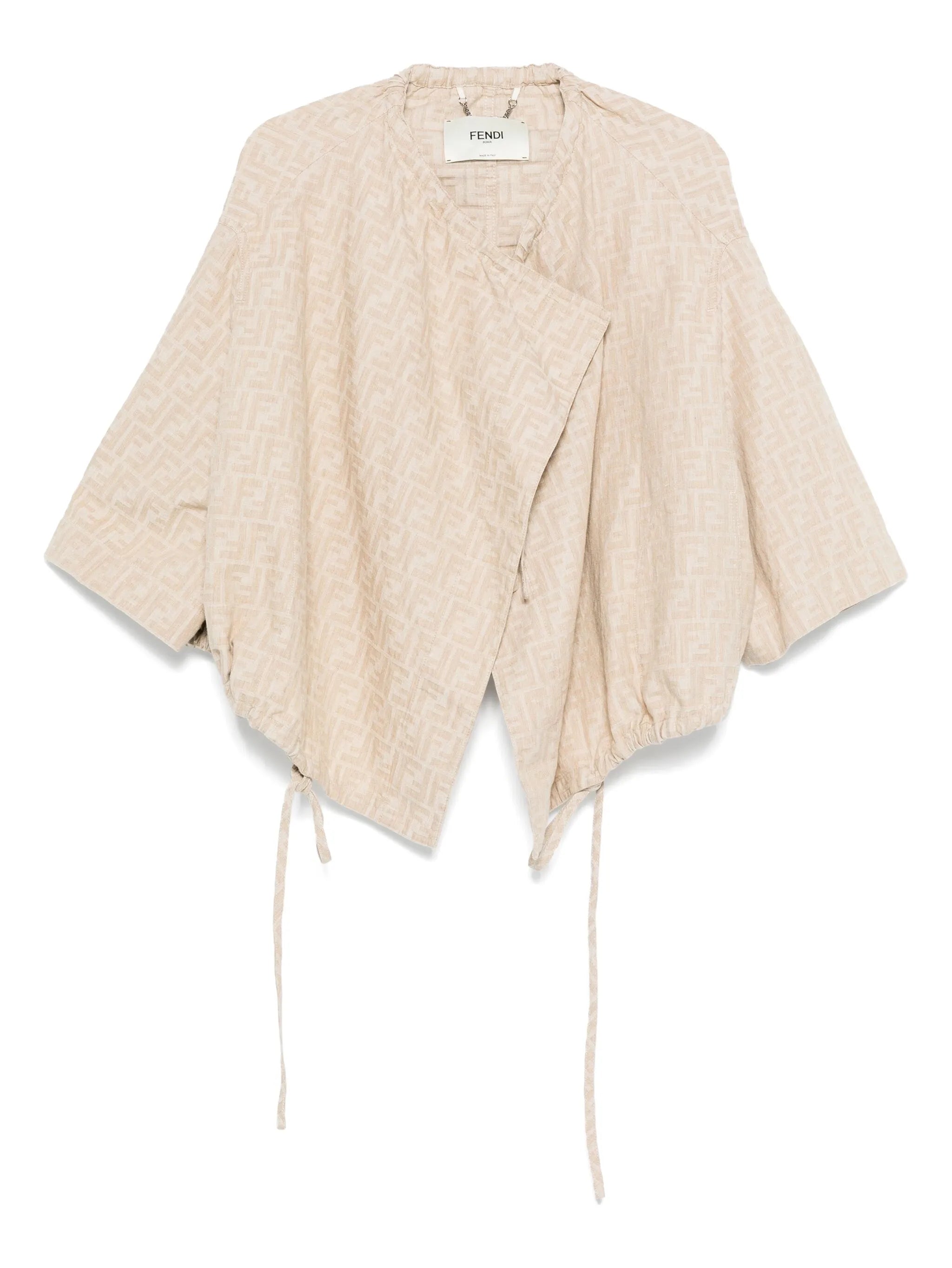 FF-jacquard drawstring jacket