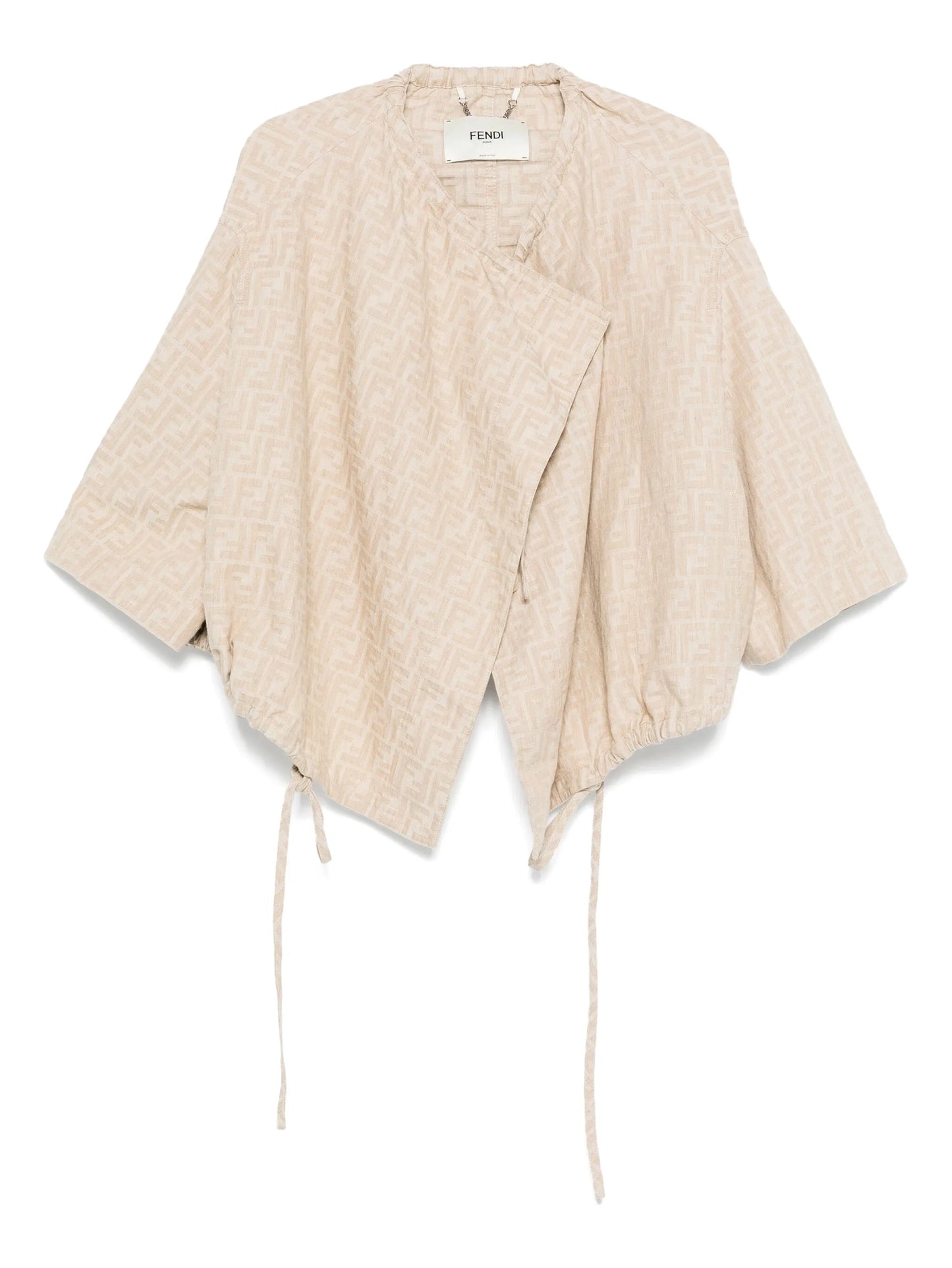 FF-jacquard drawstring jacket