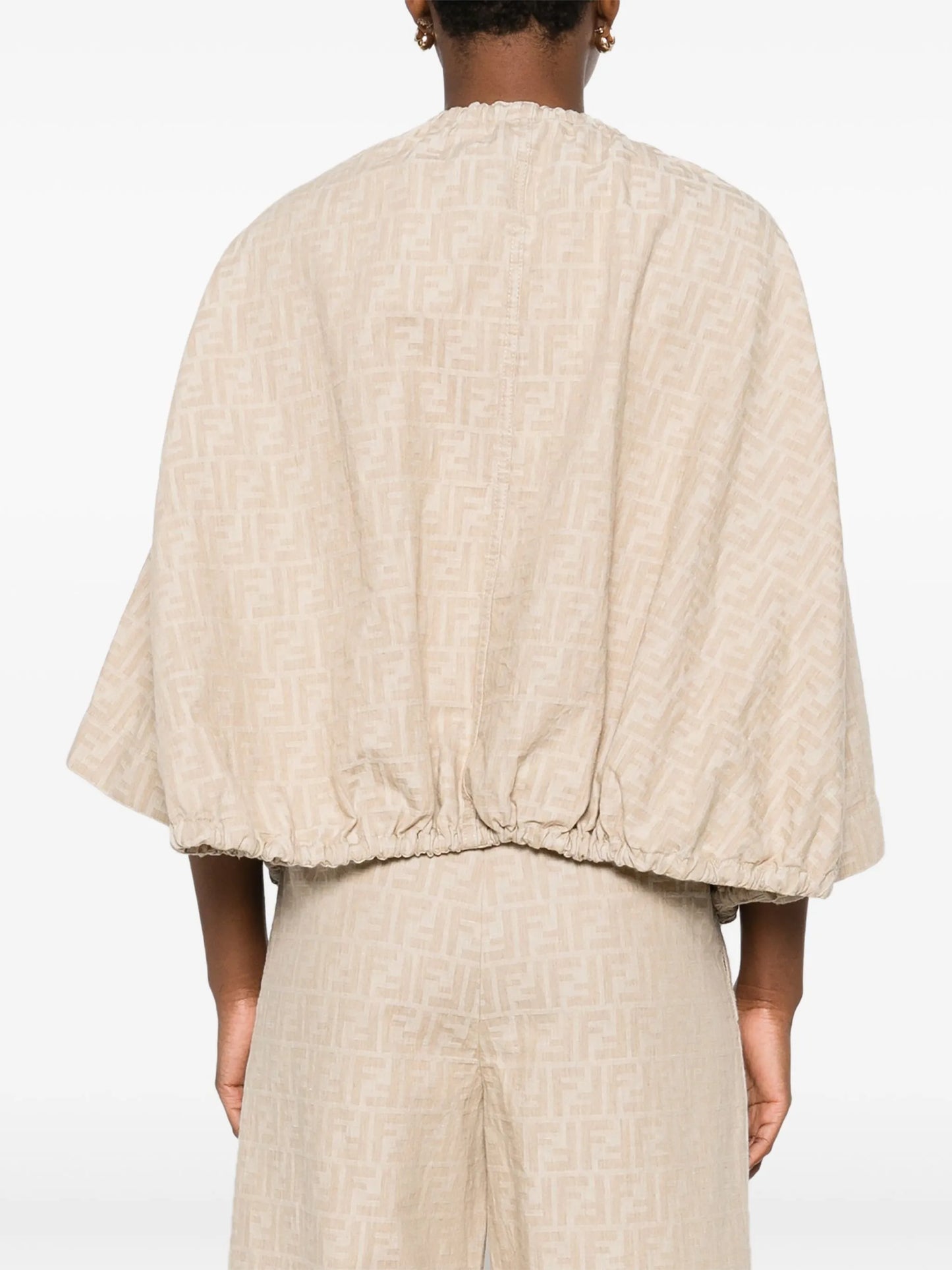 FF-jacquard drawstring jacket