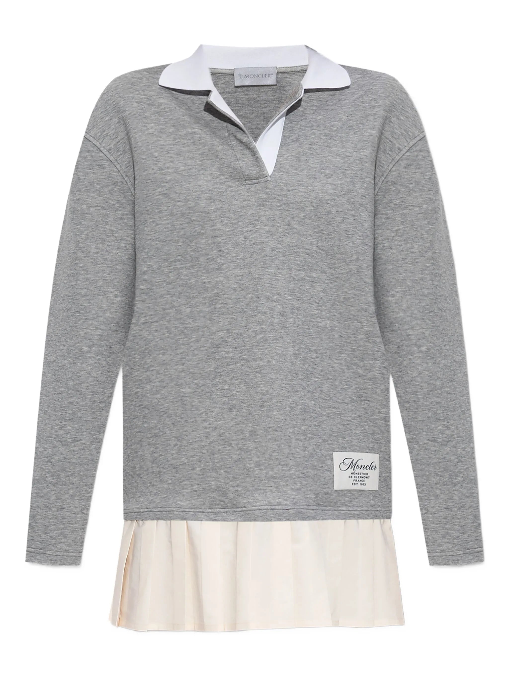 pleated-panel polo dress