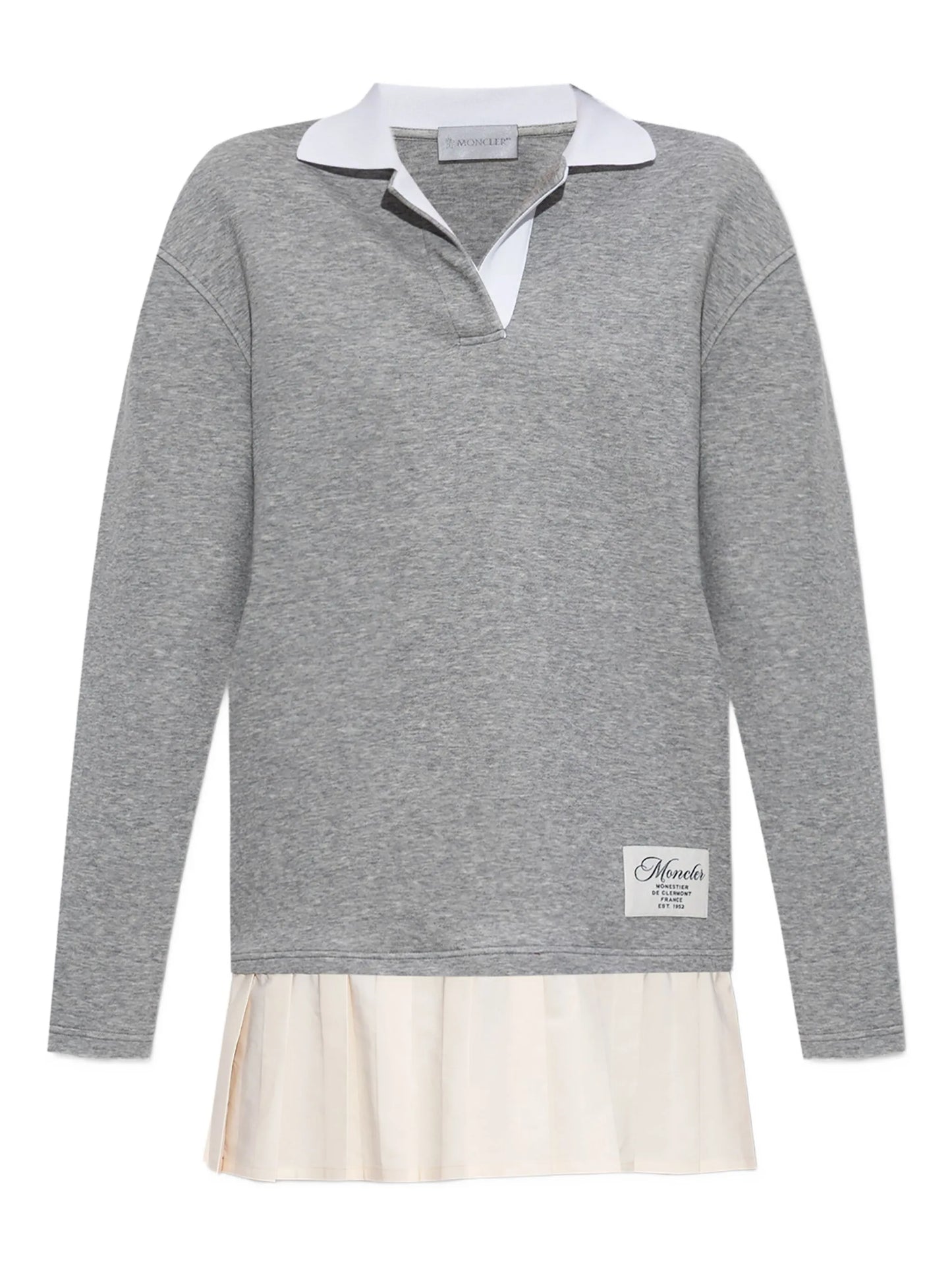 pleated-panel polo dress