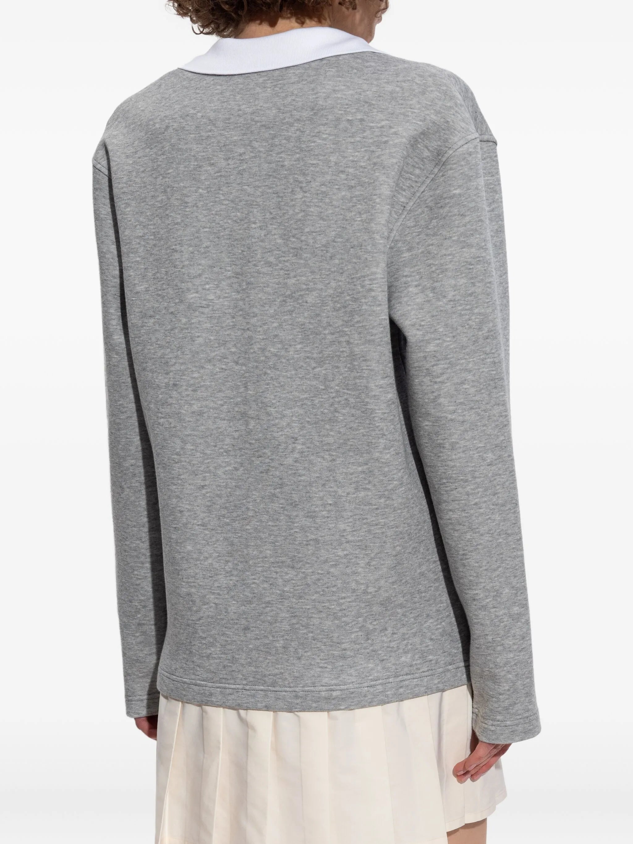 pleated-panel polo dress