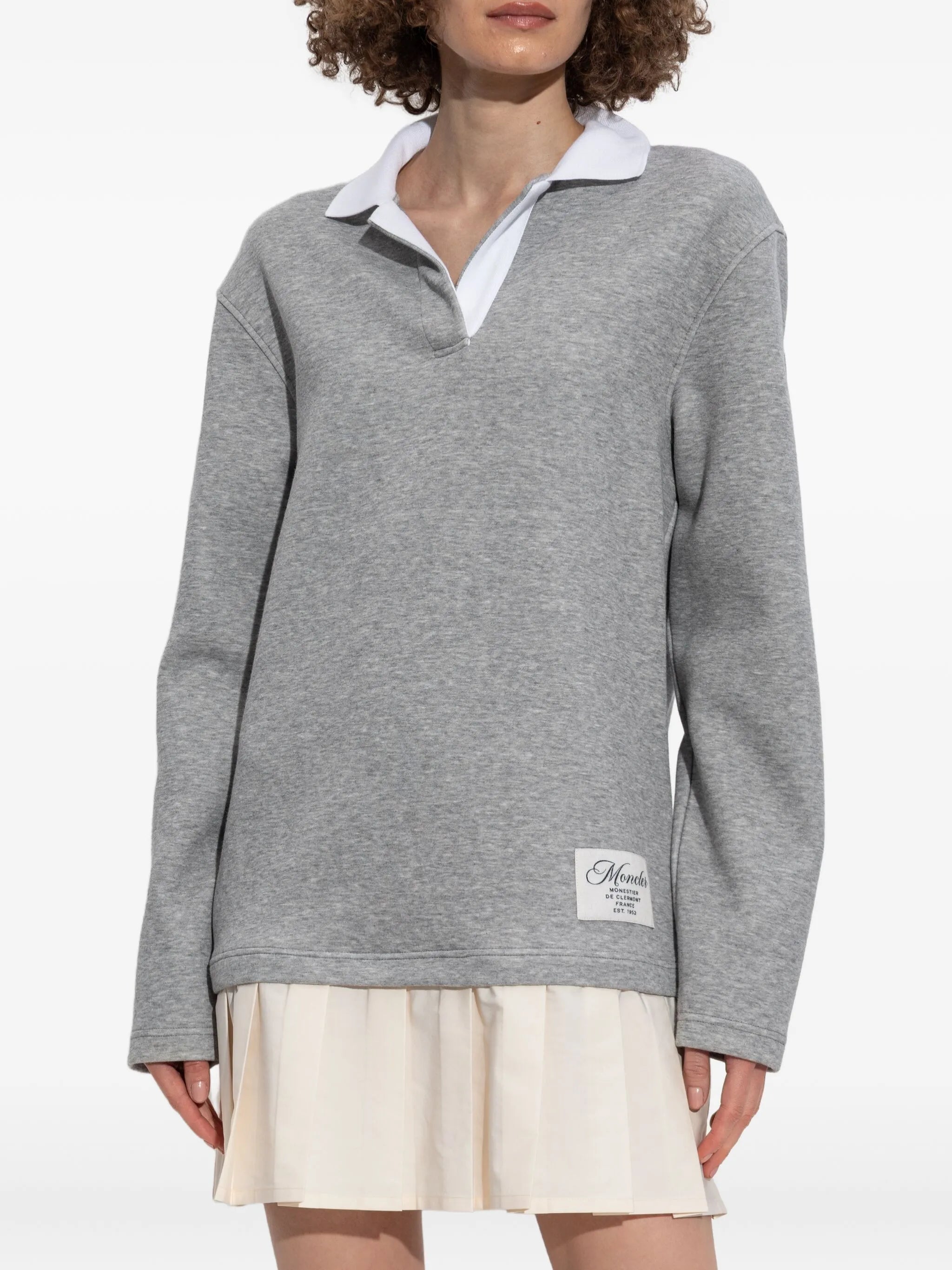 pleated-panel polo dress