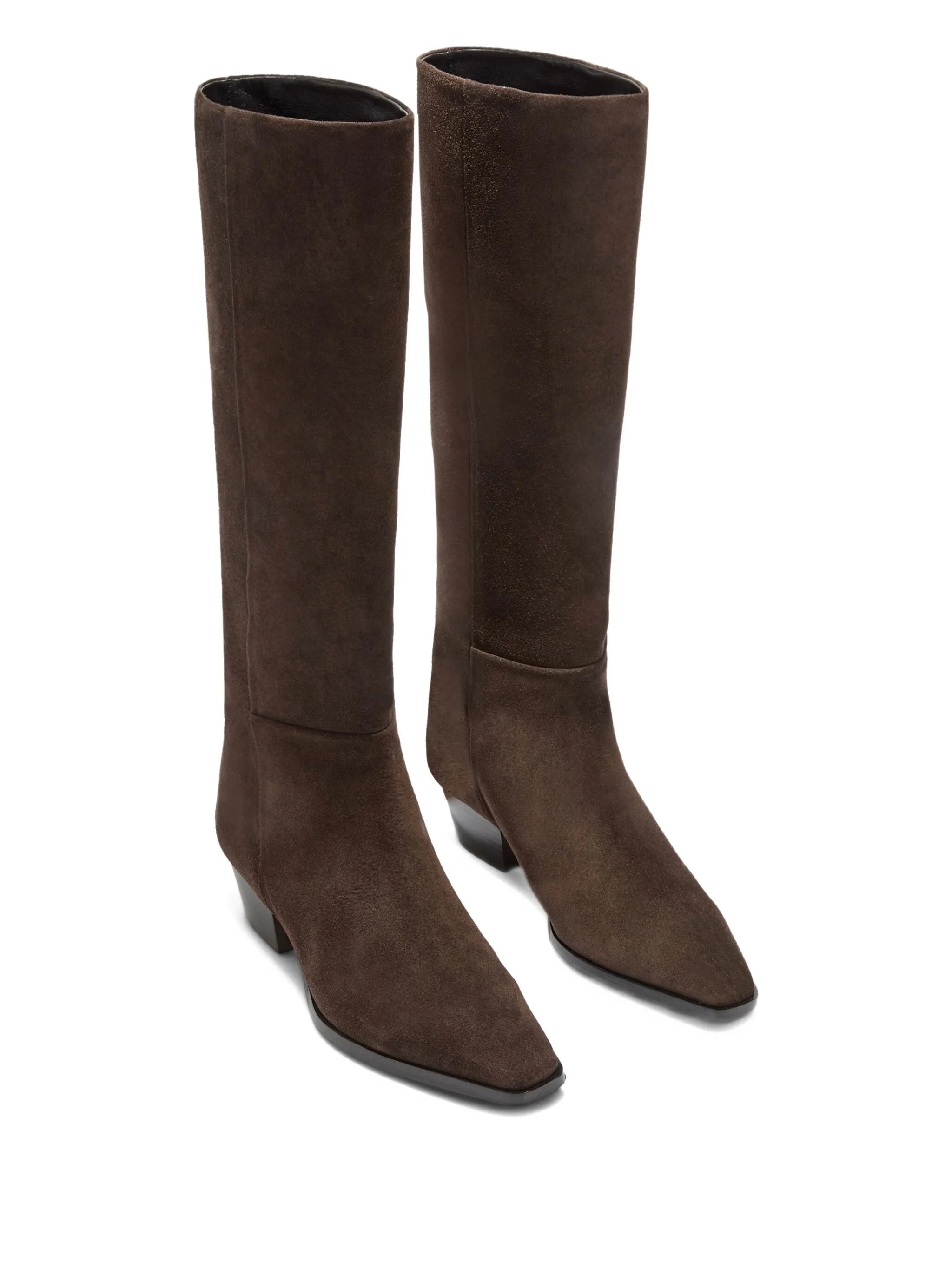 suede knee-high boots