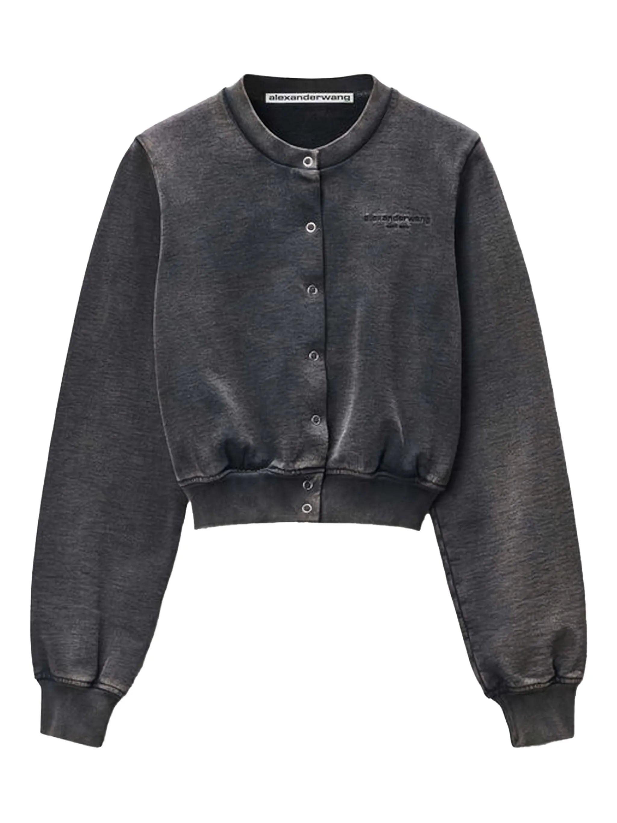 snap-buttons crew-neck sweatshirt