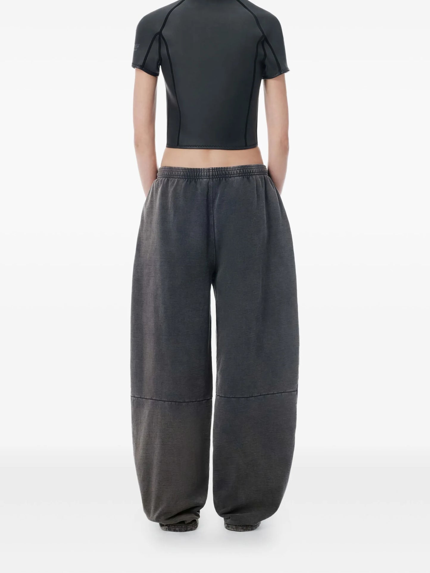 elastic-waistband track pants