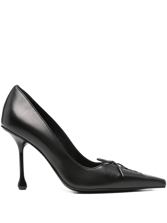 95mm Scarlett lace-up pointed-toe pumps