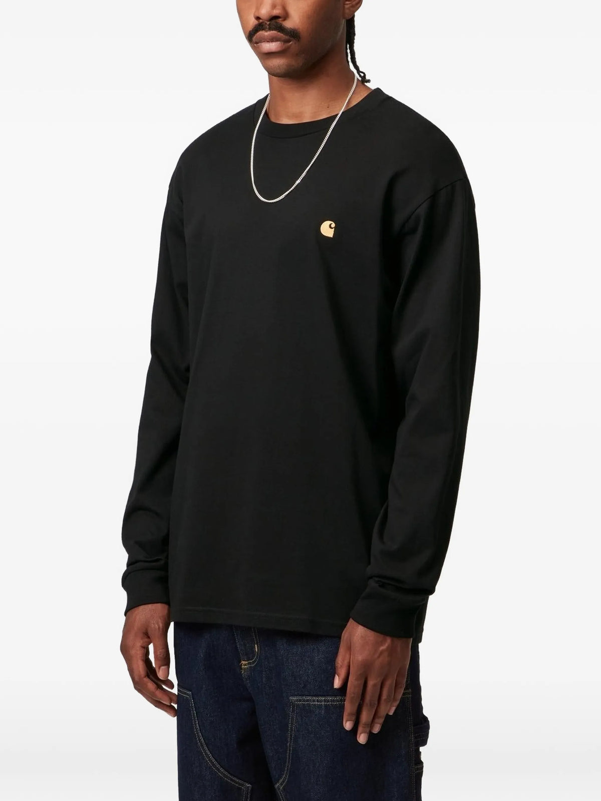 logo-embroidered long-sleeve T-shirt