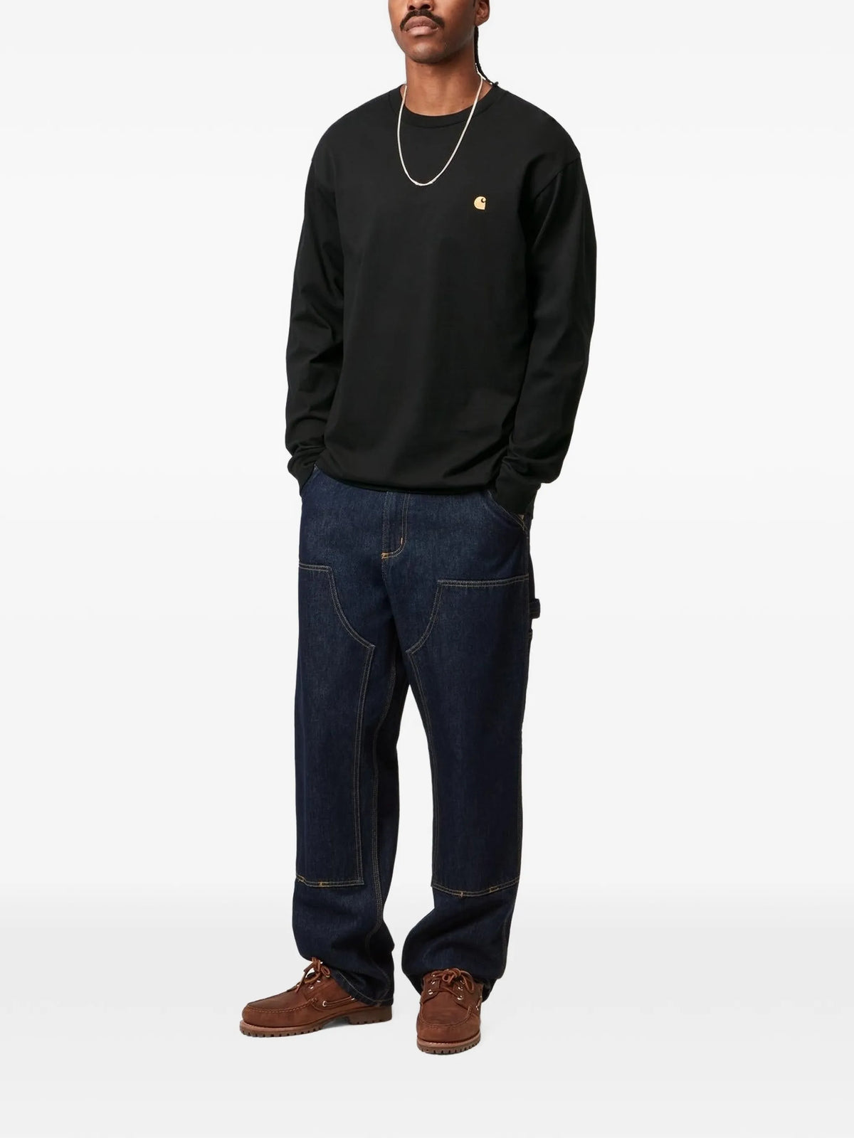 logo-embroidered long-sleeve T-shirt