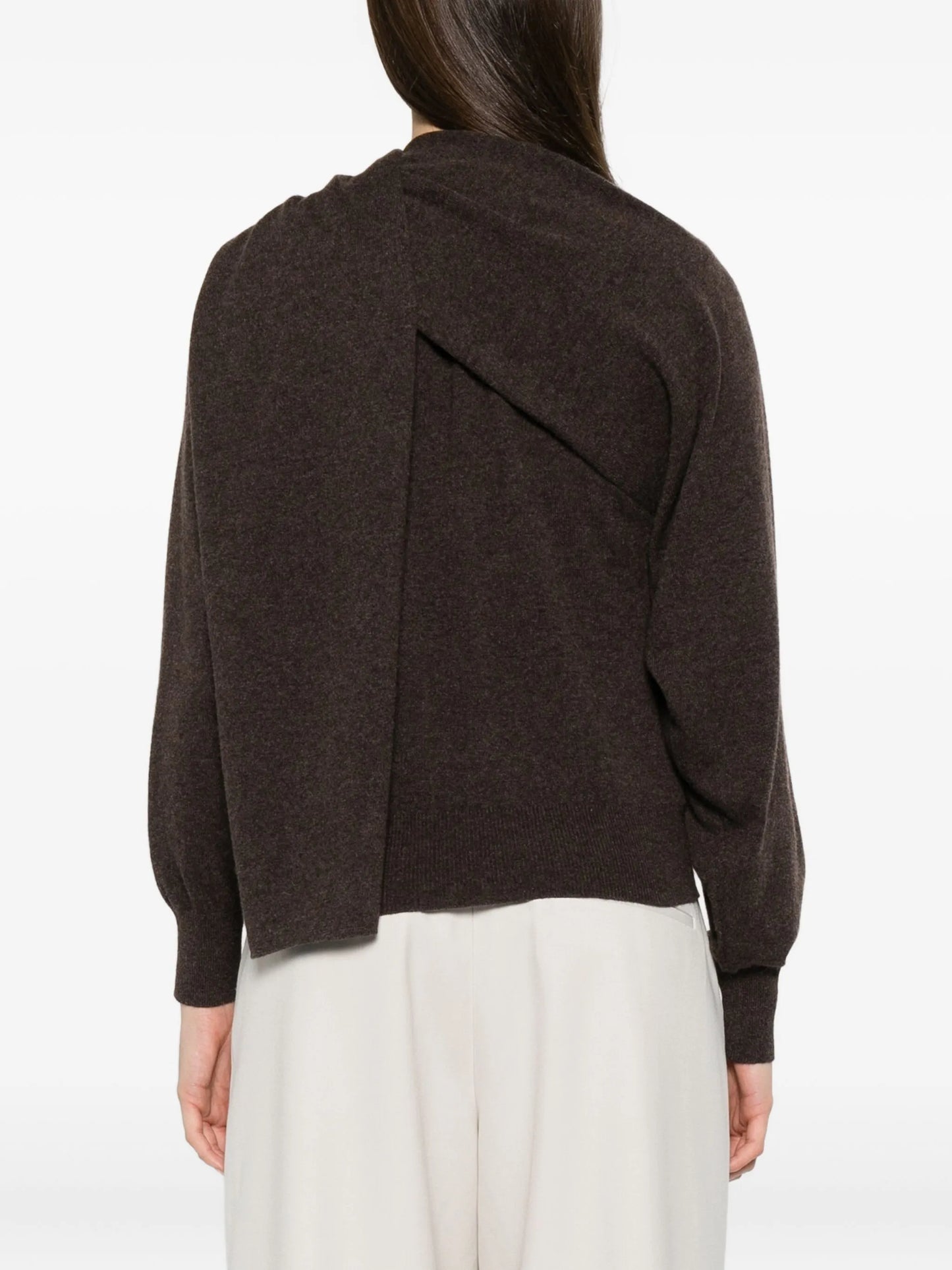 scark-detail cardigan