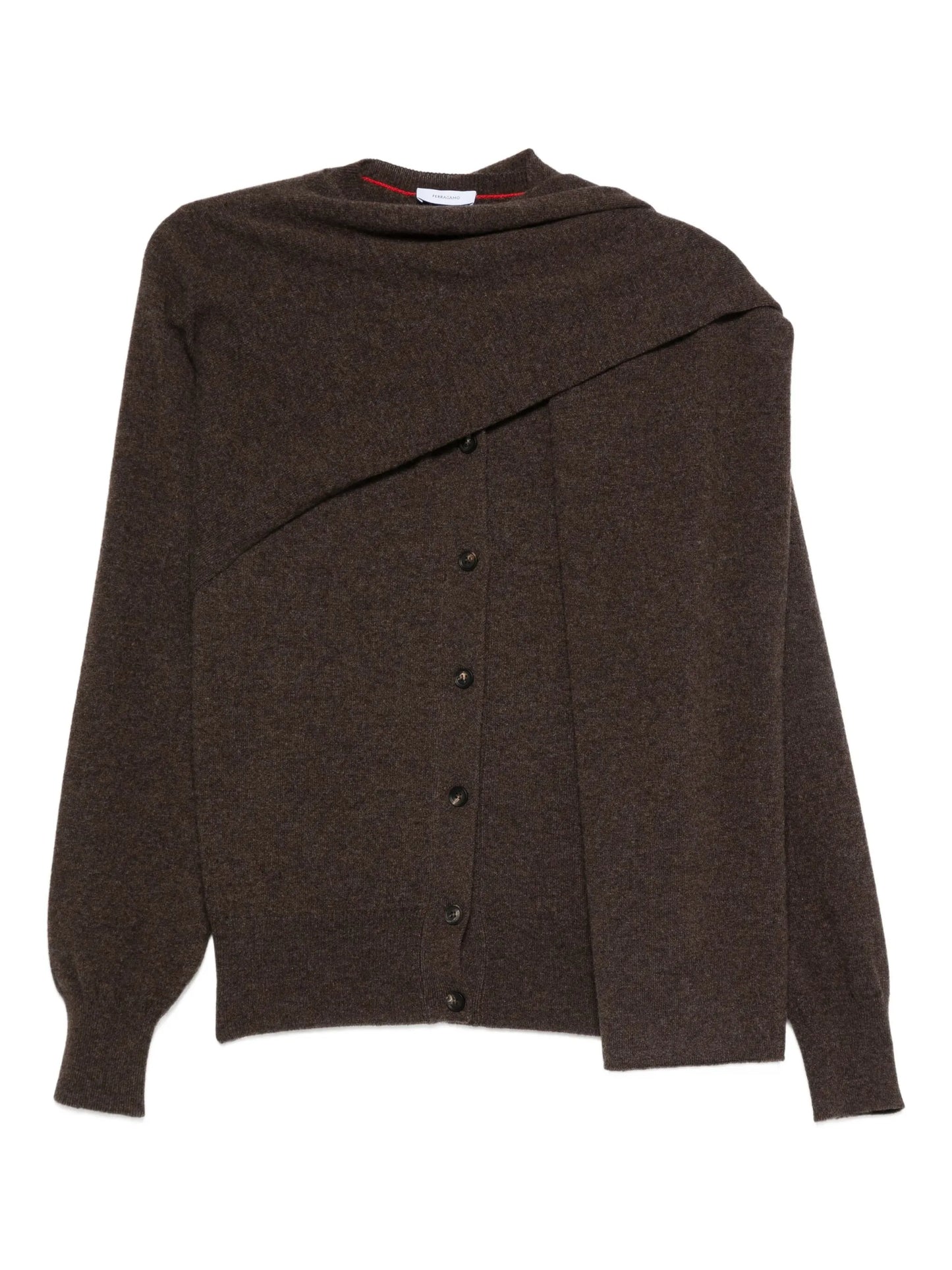 asymmetric button-up cardigan