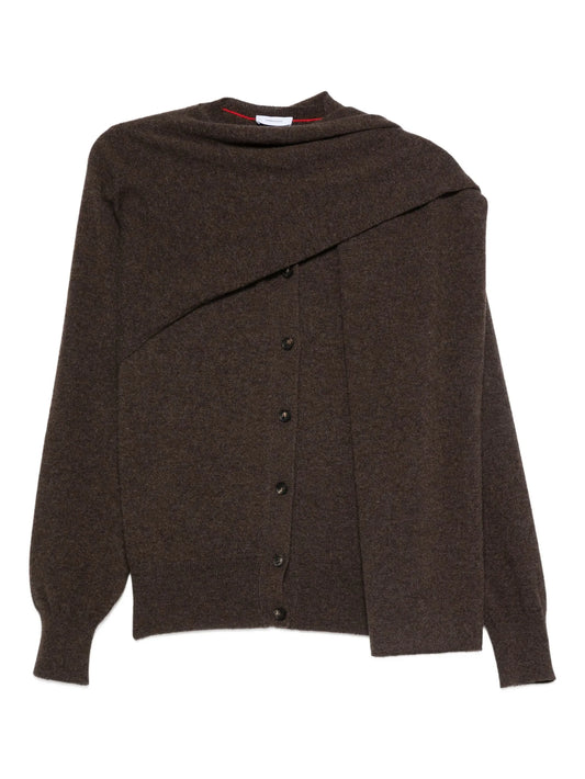 asymmetric button-up cardigan