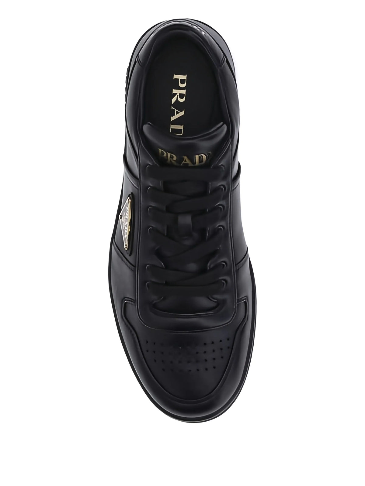 leather logo-plaque sneakers