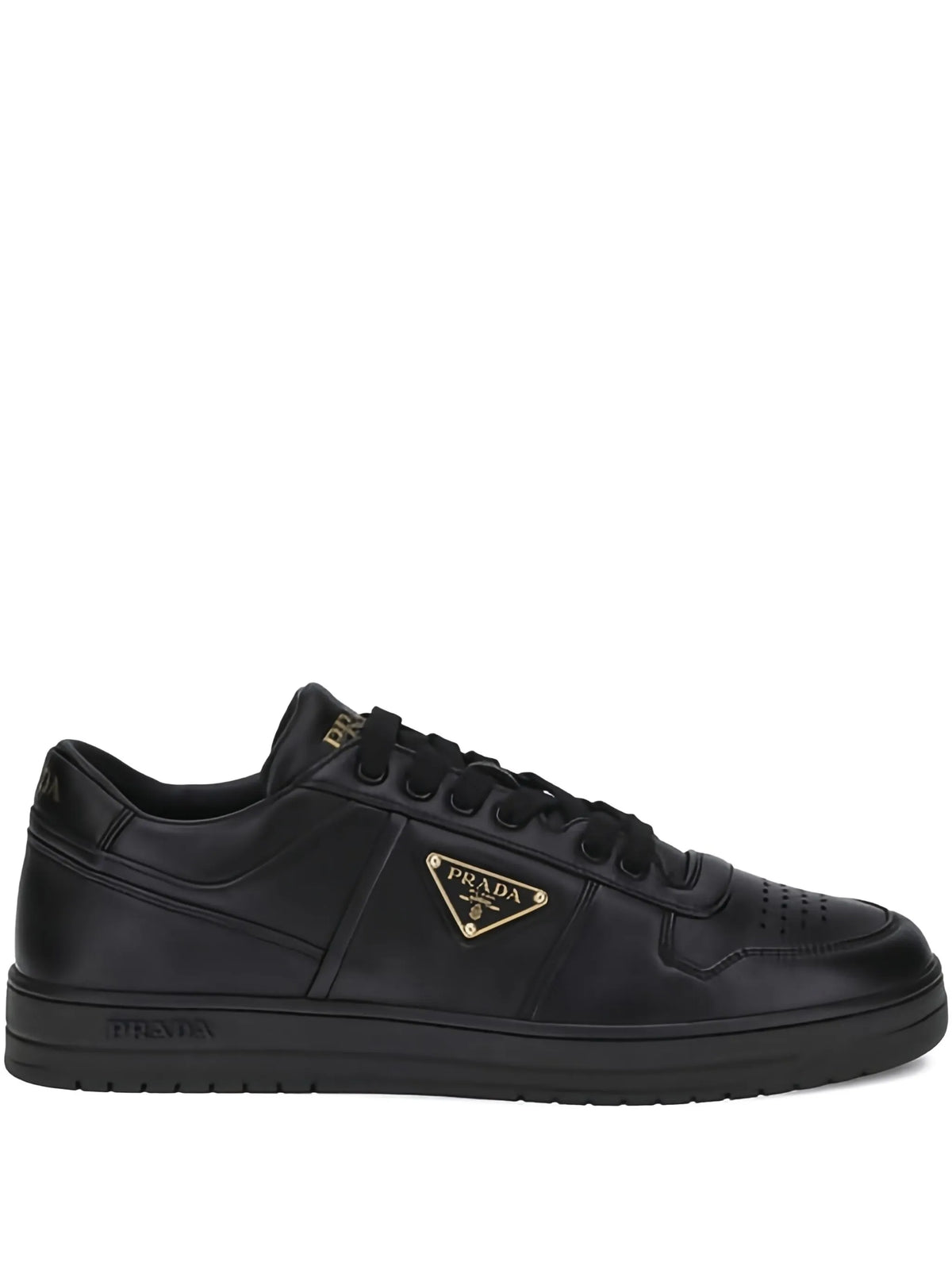 leather logo-plaque sneakers
