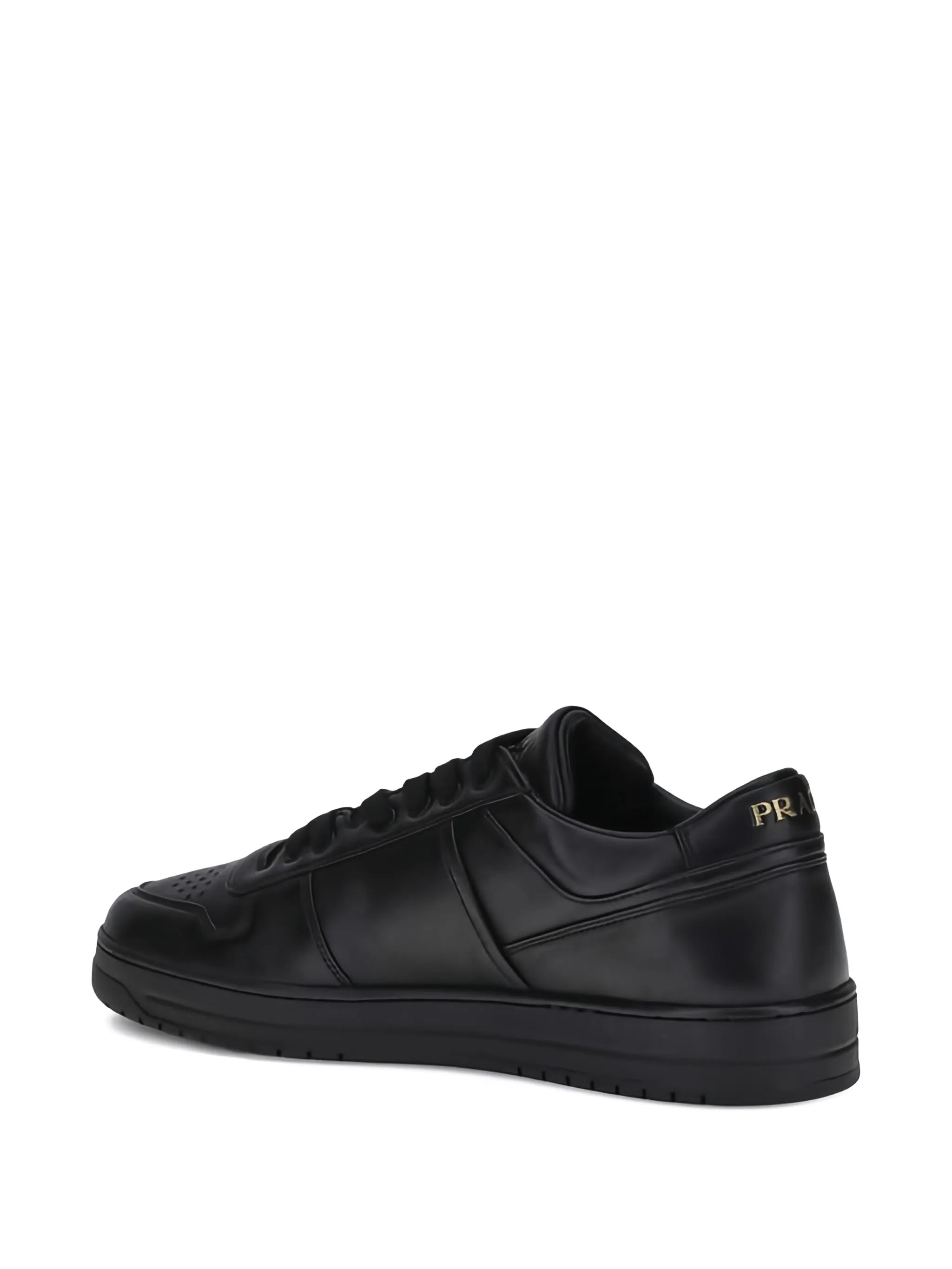 leather logo-plaque sneakers