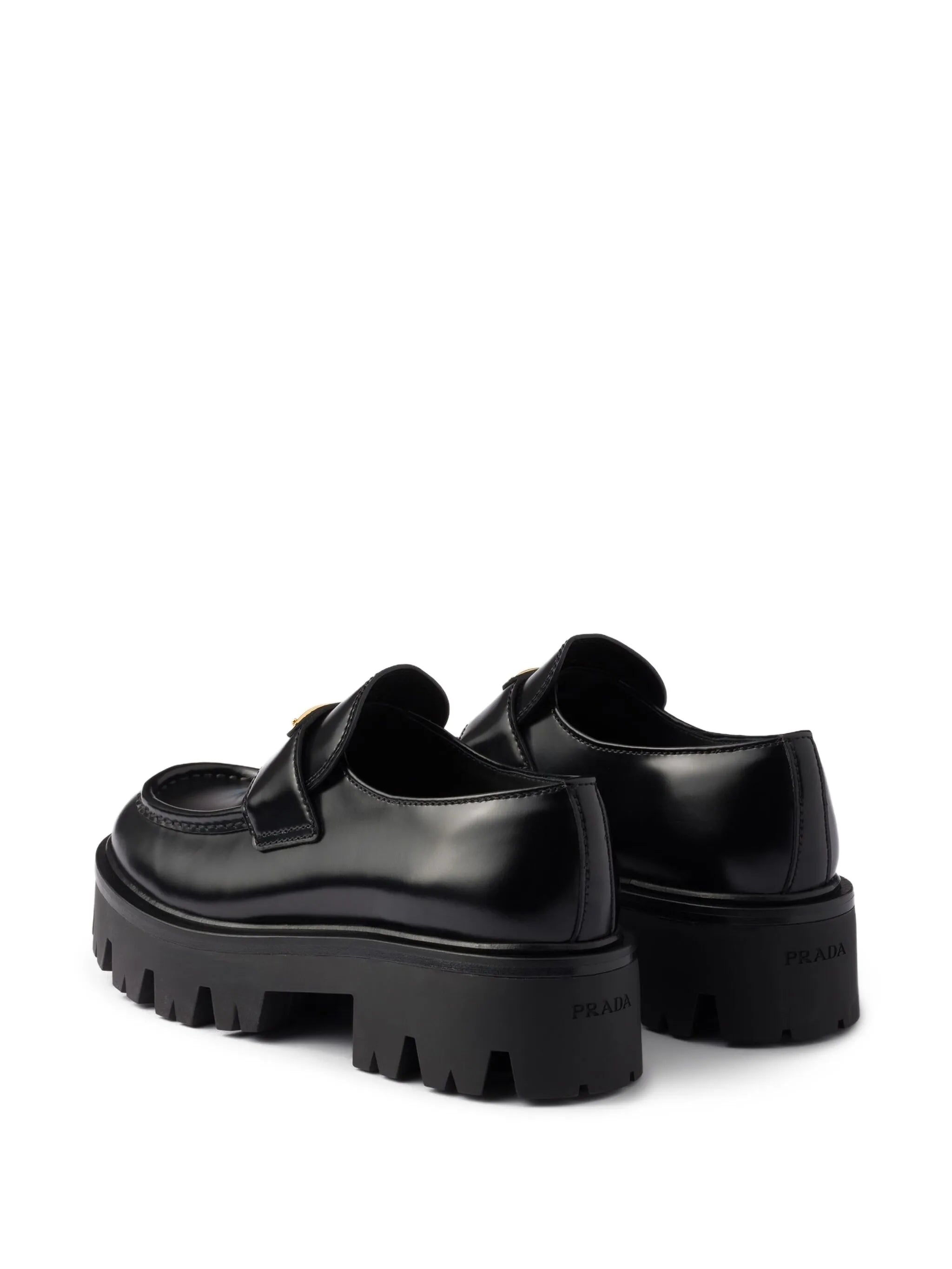 triangle-logo platform loafers