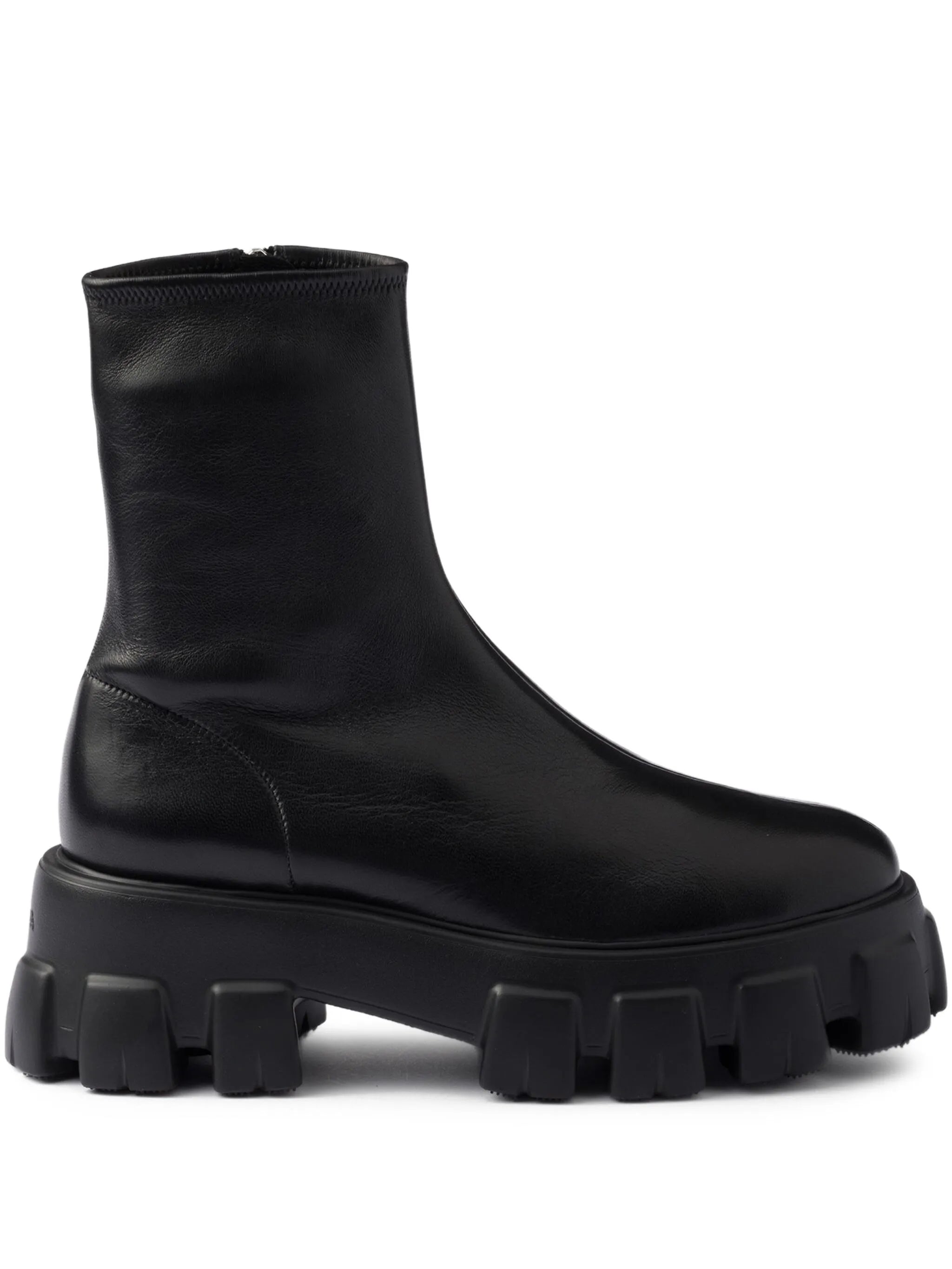 Monolith stretch nappa leather booties