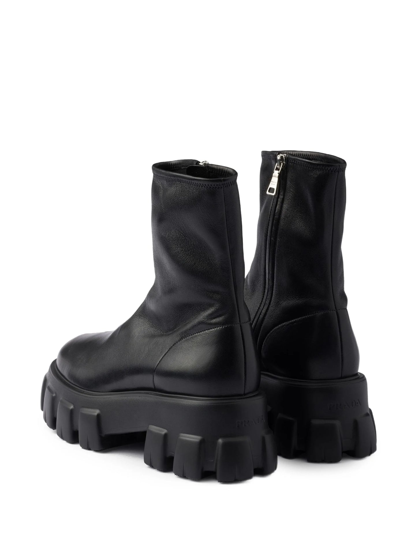 Monolith stretch nappa leather booties