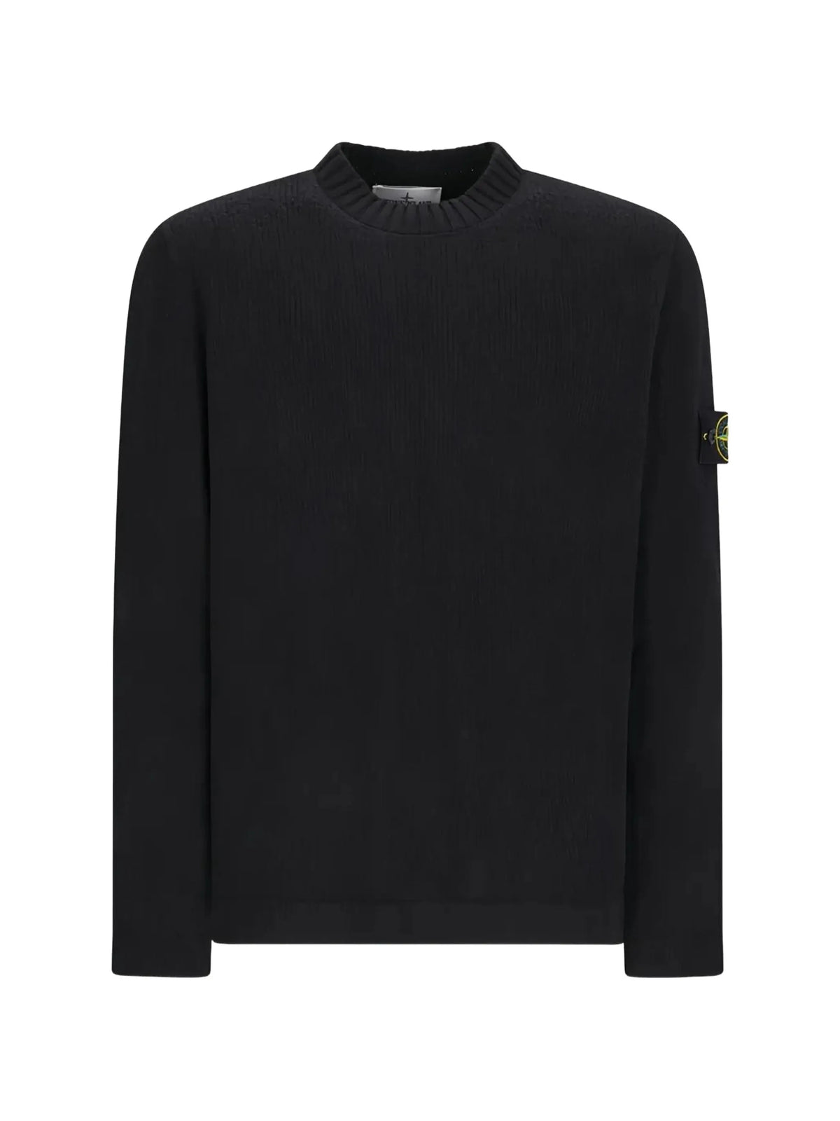 Compass-badge crew-neck sweater