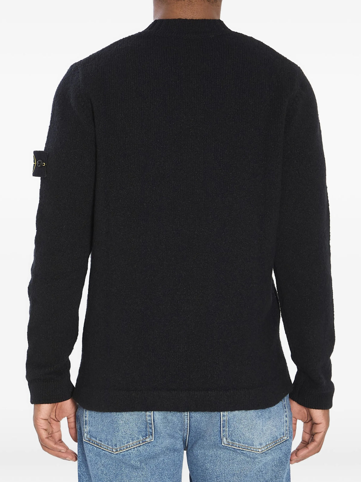 Compass-badge crew-neck sweater
