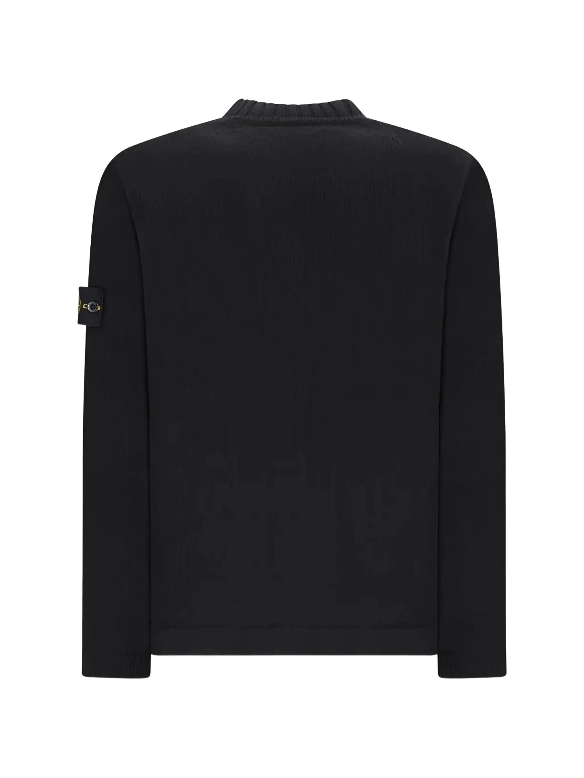 Compass-badge crew-neck sweater