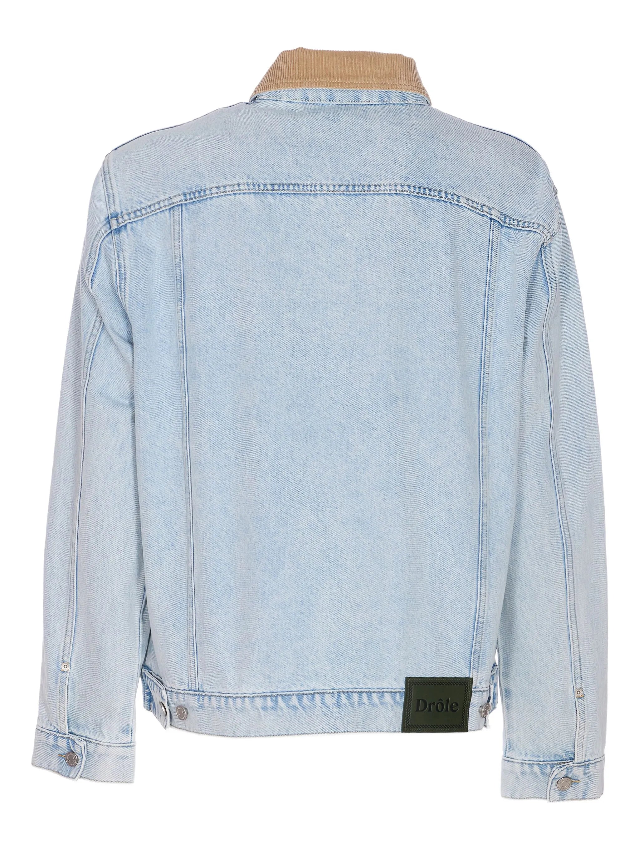 corduroy-collar denim jacket