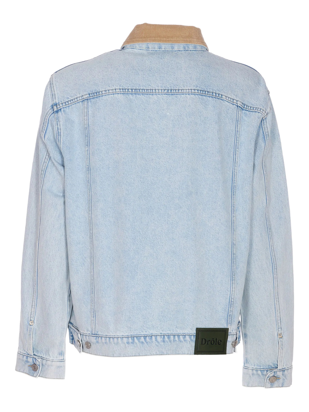 corduroy-collar denim jacket